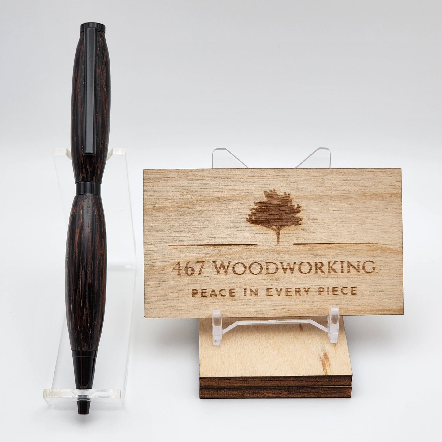 Slimline Wenge & Black Enamel Pen | Artisan Pen | Handmade Pen | Exotic Hardwood Pen