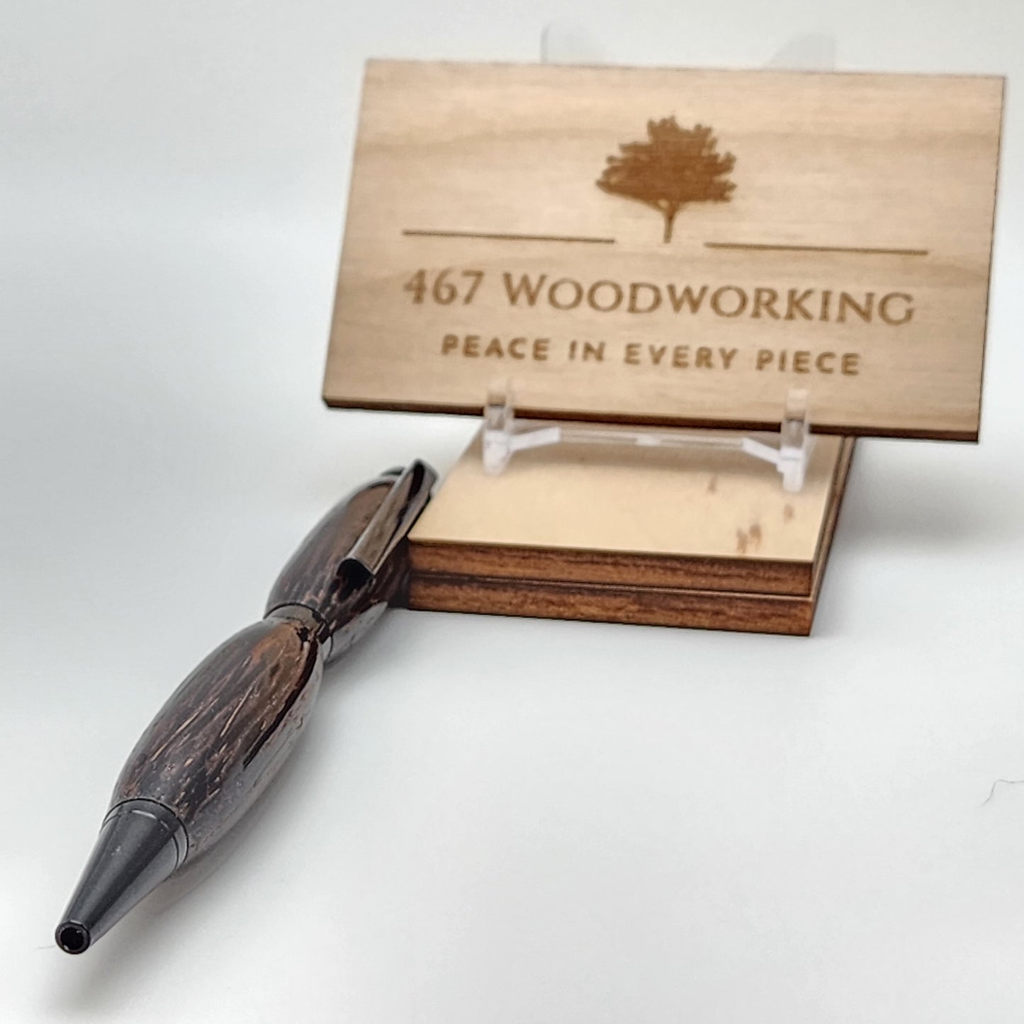 Slimline Wenge & Black Enamel Pen | Artisan Pen | Handmade Pen | Exotic Hardwood Pen