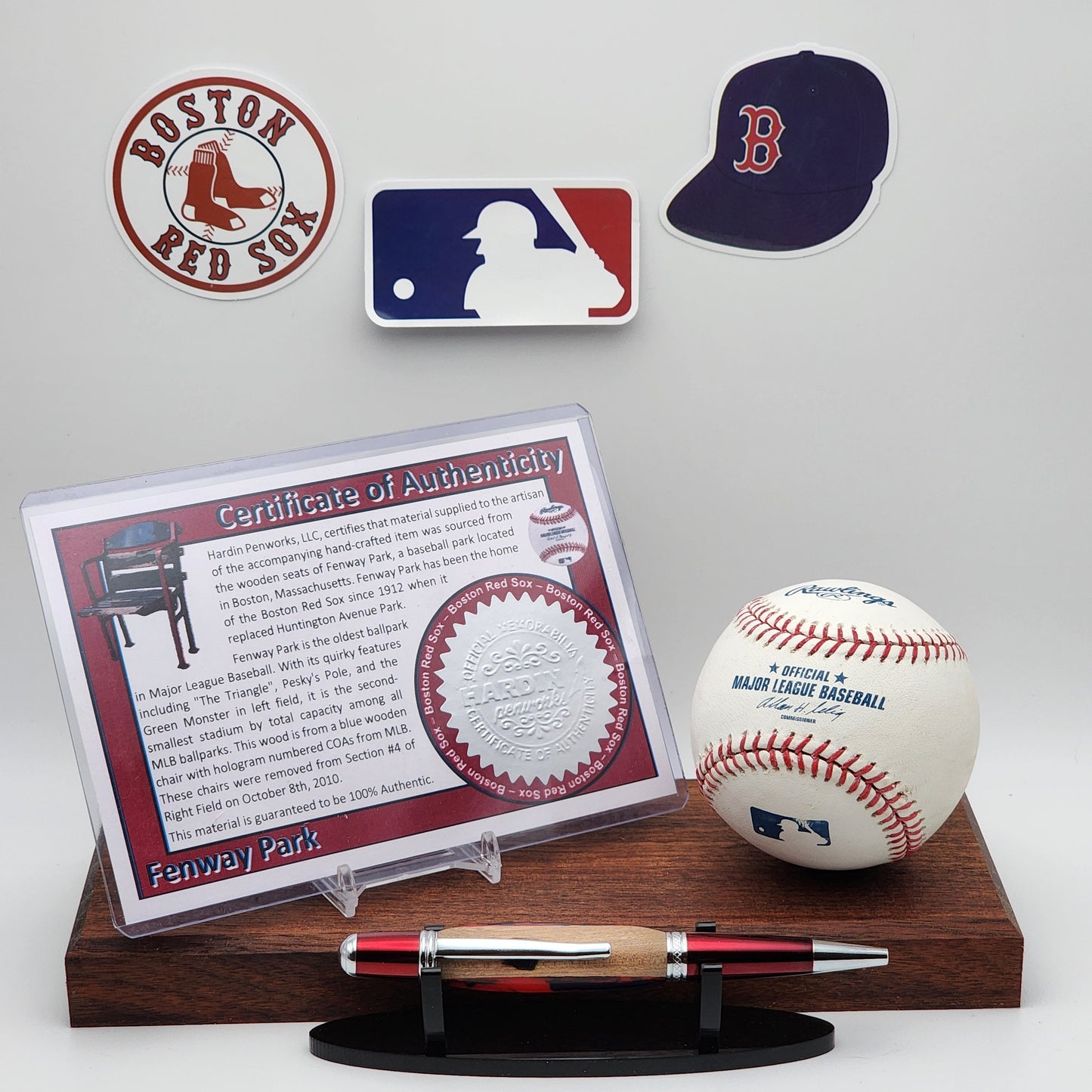 Boston Red Sox Pen | Fenway Park Hybrid Resin-Wood Souvenir | Fenway Park | Baseball | Collectible | MLB | Handcrafted | Red Sox Fan Gift