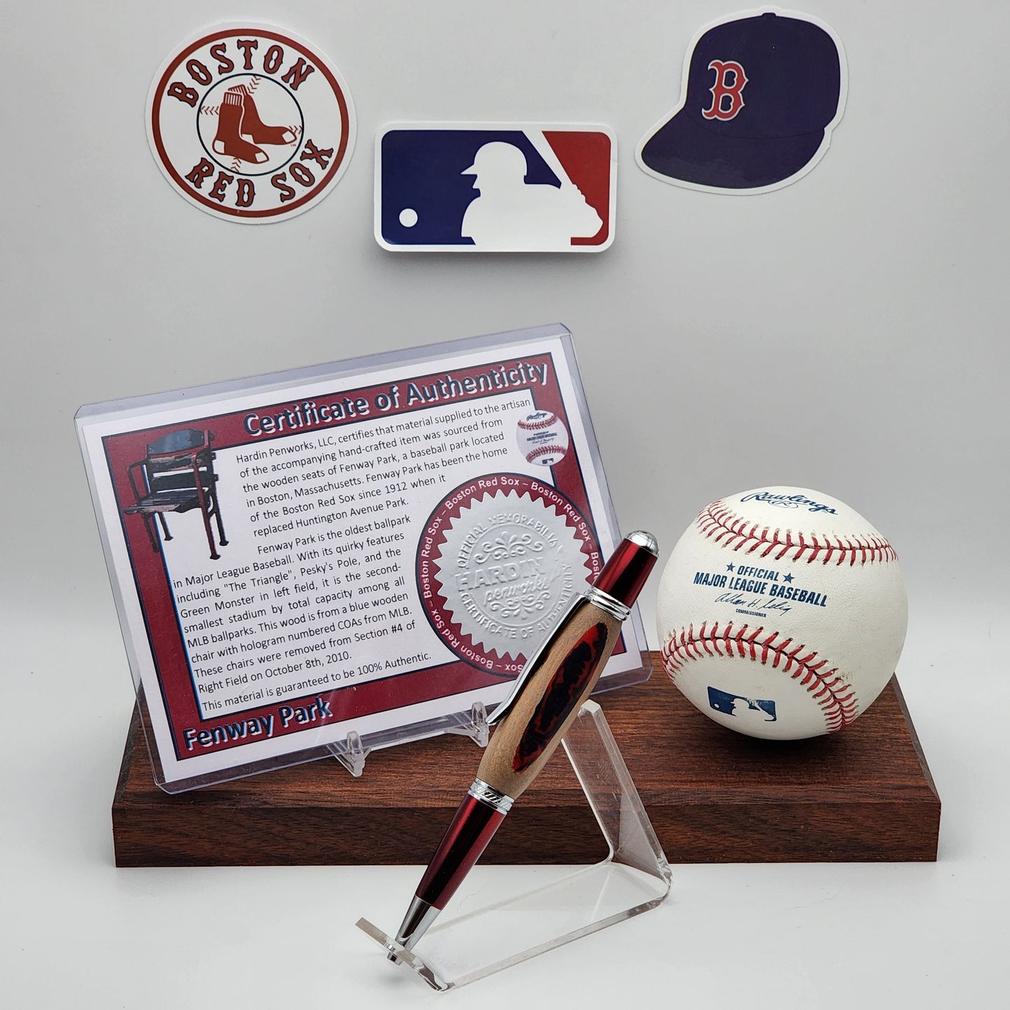 Boston Red Sox Pen | Fenway Park Hybrid Resin-Wood Souvenir | Fenway Park | Baseball | Collectible | MLB | Handcrafted | Red Sox Fan Gift