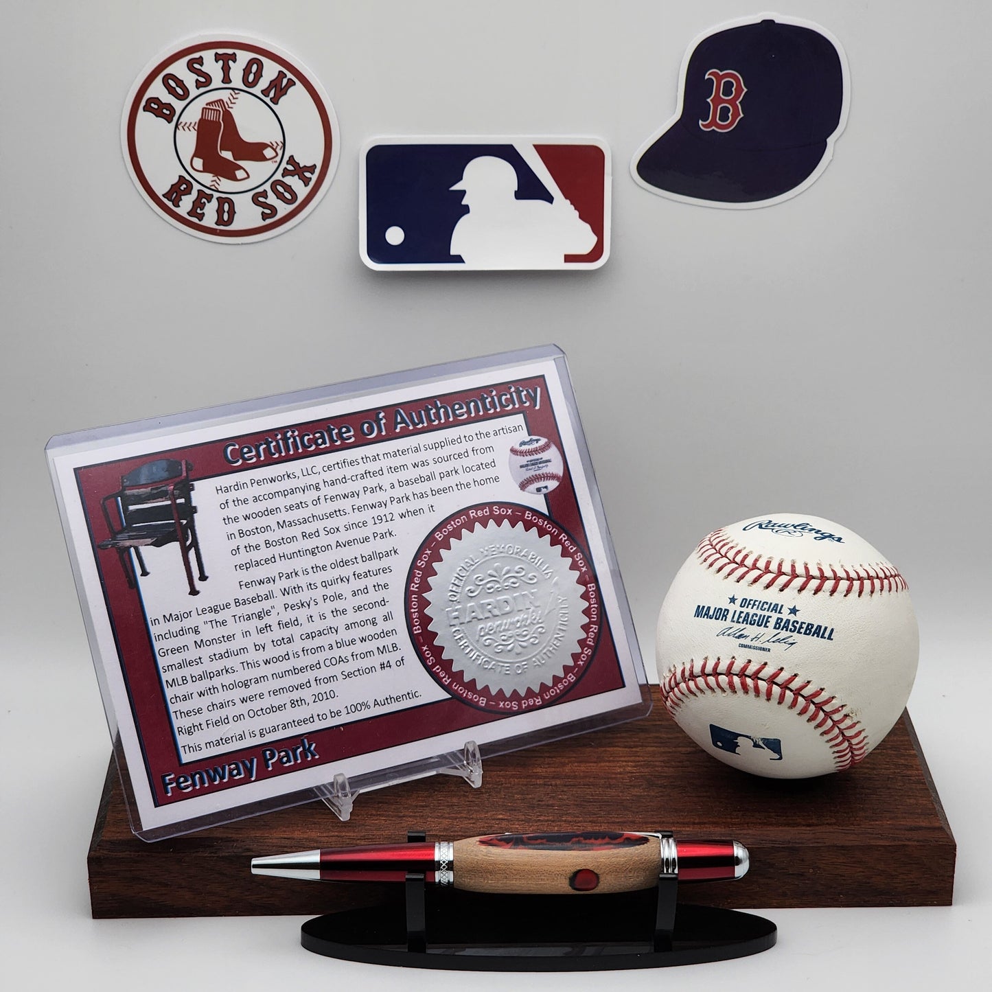 Boston Red Sox Pen | Fenway Park Hybrid Resin-Wood Souvenir | Fenway Park | Baseball | Collectible | MLB | Handcrafted | Red Sox Fan Gift
