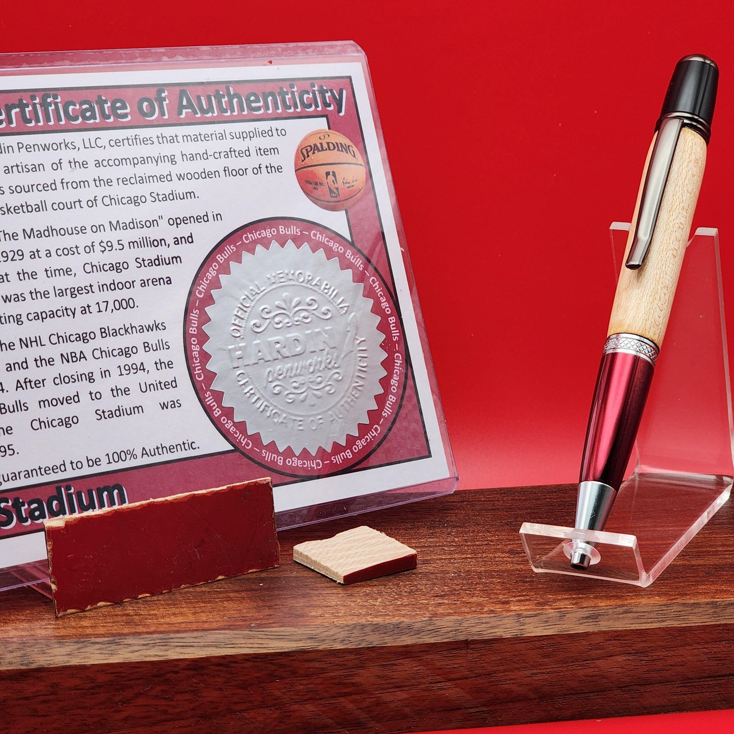 Chicago Bulls | Chicago Stadium Basketball Court Floor Pen | Basketball | Collectible | NBA | Handcrafted | Bulls Fan Gift