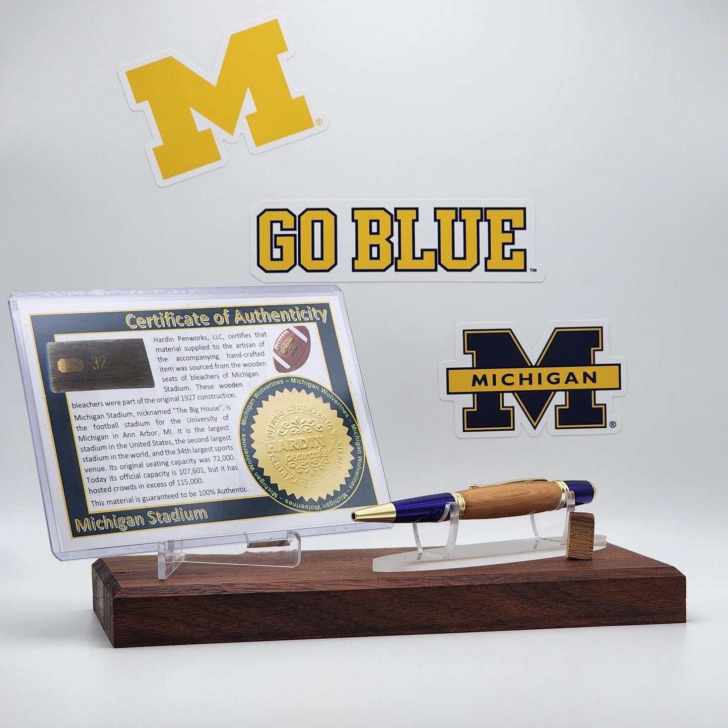University of Michigan Pen | Michigan Stadium Souvenir Pen | College Football | Collectible | NCAA | Handcrafted Pen | Wolverines Fan Gift
