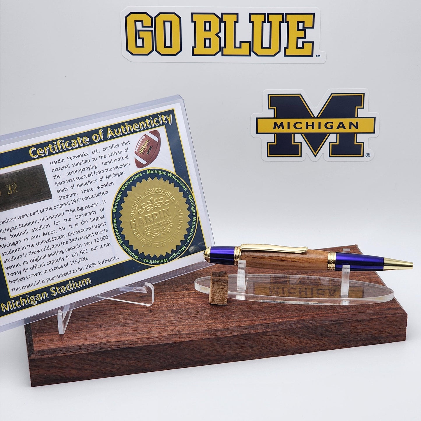 University of Michigan Pen | Michigan Stadium Souvenir Pen | College Football | Collectible | NCAA | Handcrafted Pen | Wolverines Fan Gift