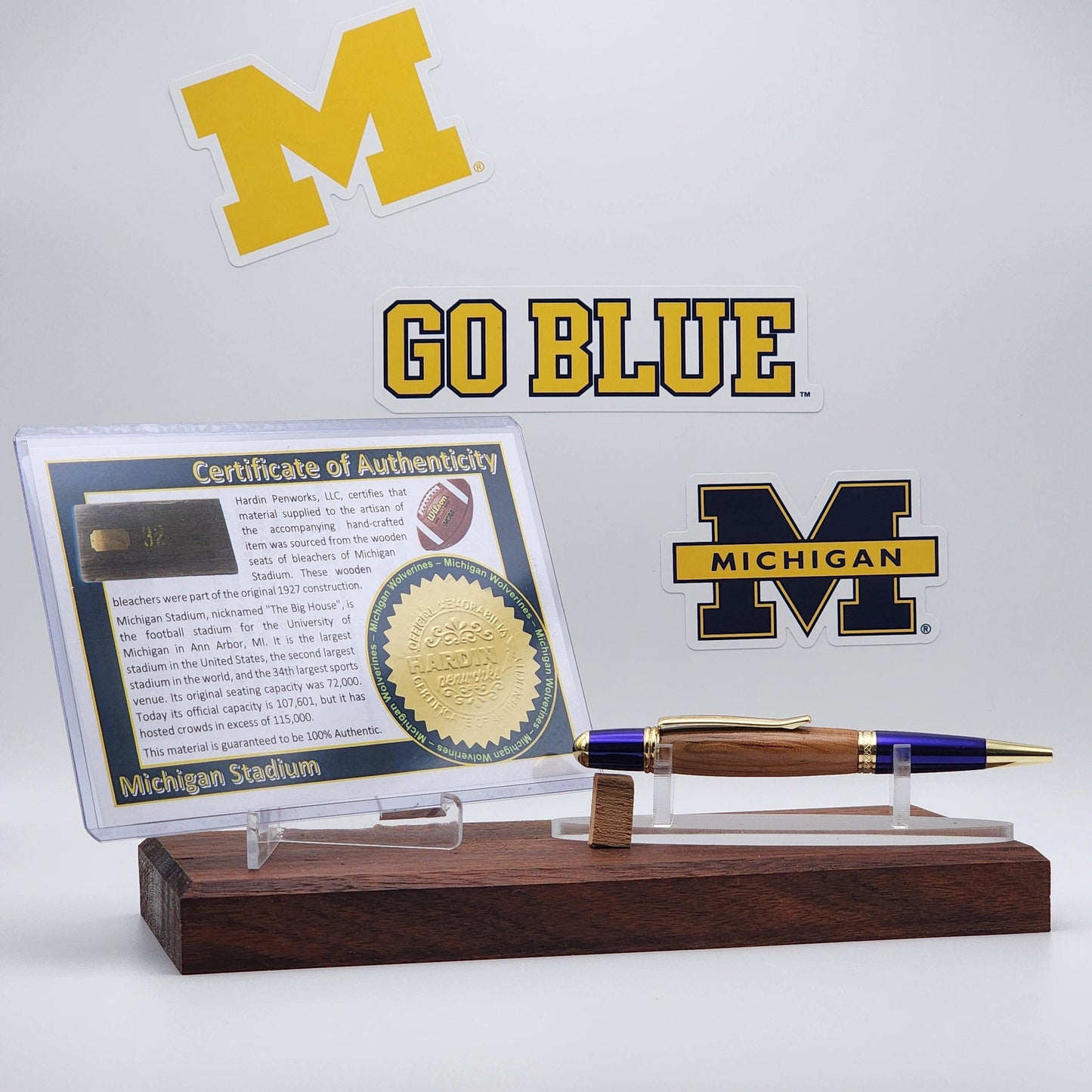 University of Michigan Pen | Michigan Stadium Souvenir Pen | College Football | Collectible | NCAA | Handcrafted Pen | Wolverines Fan Gift