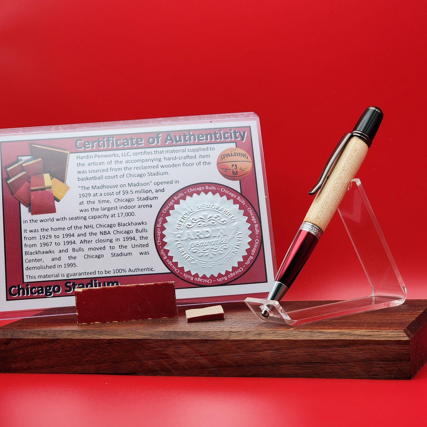 Chicago Bulls | Chicago Stadium Basketball Court Floor Pen | Basketball | Collectible | NBA | Handcrafted | Bulls Fan Gift