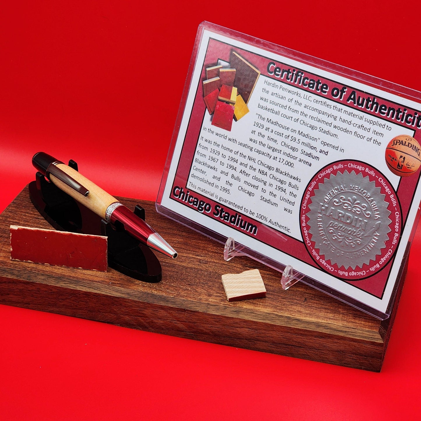 Chicago Bulls | Chicago Stadium Basketball Court Floor Pen | Basketball | Collectible | NBA | Handcrafted | Bulls Fan Gift