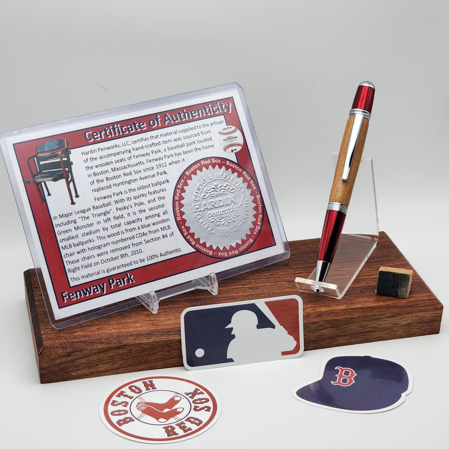 Boston Red Sox Pen | Fenway Park Wooden Seat Souvenir Pen | Fenway Park | Baseball | Collectible | MLB | Handcrafted | Red Sox Fan Gift
