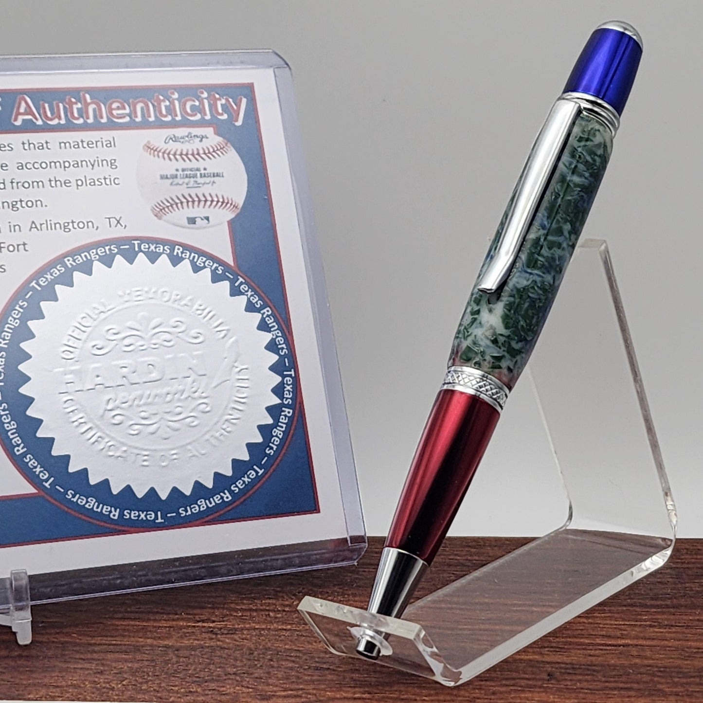 Texas Rangers Pen | Globe Life Park Seat Pen | Baseball | Collectible | MLB | Handcrafted | Rangers Fan Gift