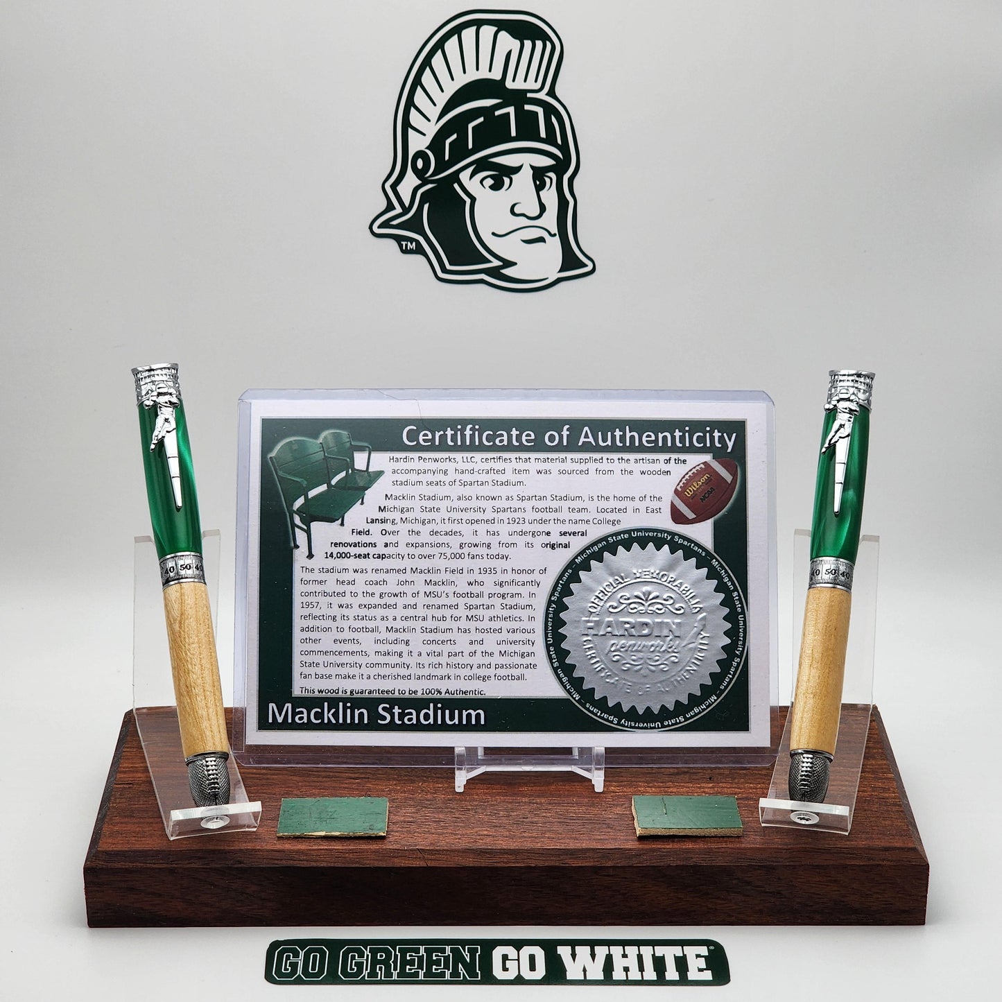 Michigan State University | Macklin Stadium Souvenir Football Kit Pen | Stadium Seat Pen | Collectible | NCAA | Spartans Fan Gift