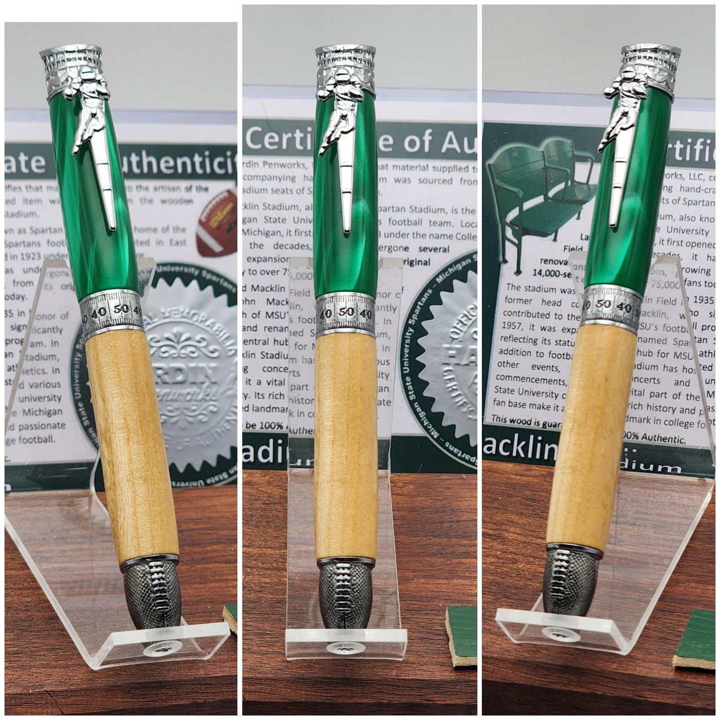 Michigan State University | Macklin Stadium Souvenir Football Kit Pen | Stadium Seat Pen | Collectible | NCAA | Spartans Fan Gift