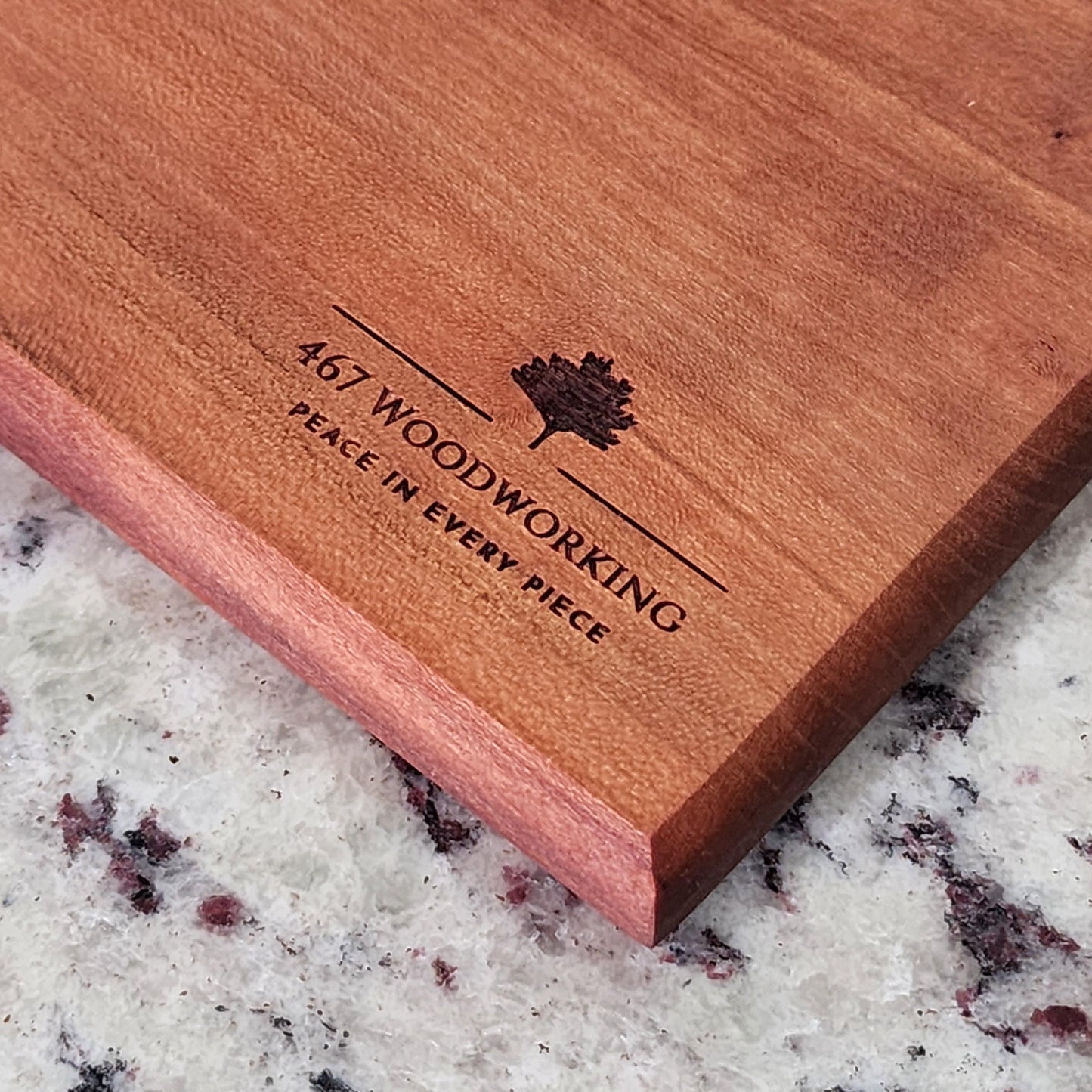 Cherry Cutting Board • Maple Accent • Handmade Hardwood • Kitchen Gift • Chef Board • Rustic Utility • 467 Woodworking