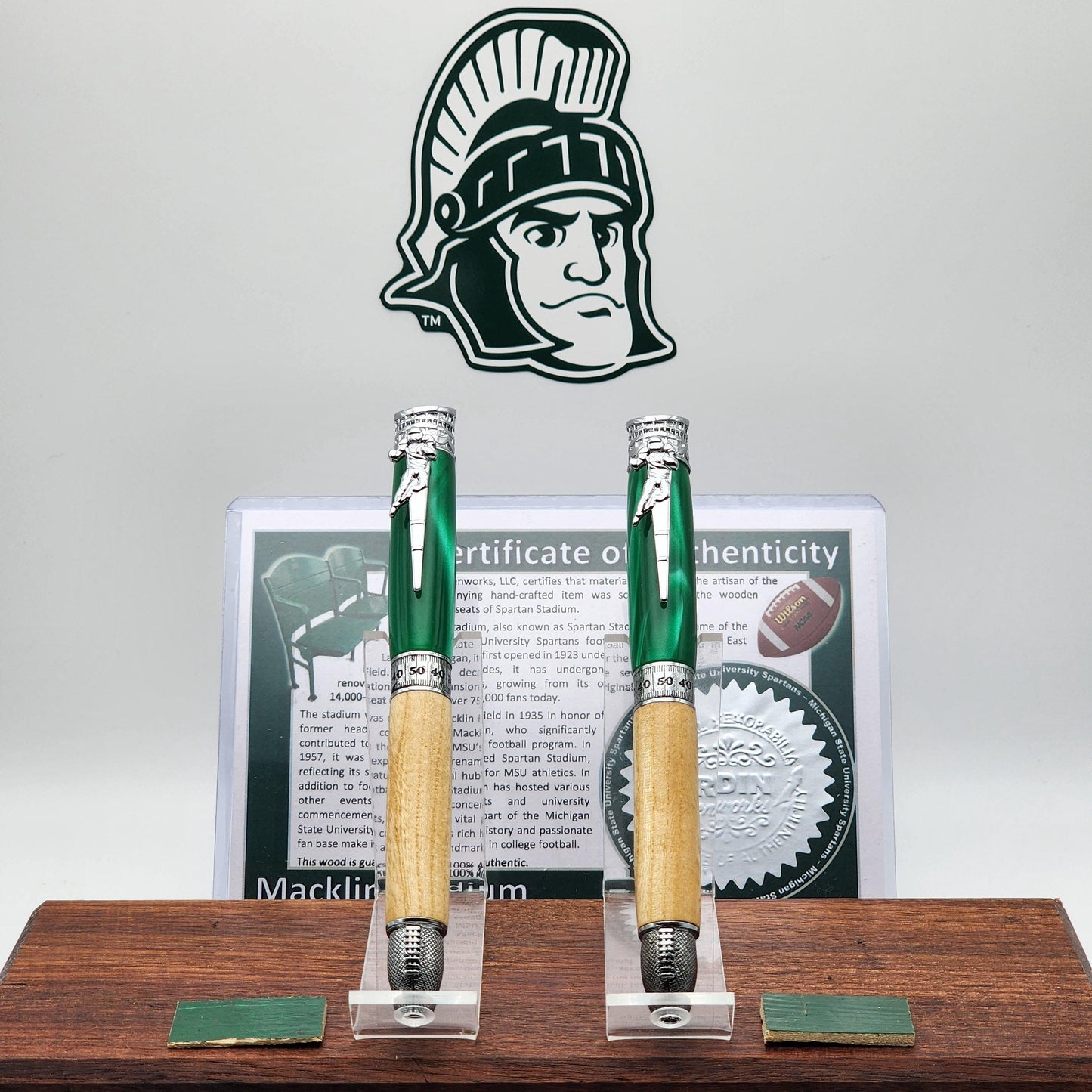 Michigan State University | Macklin Stadium Souvenir Football Kit Pen | Stadium Seat Pen | Collectible | NCAA | Spartans Fan Gift