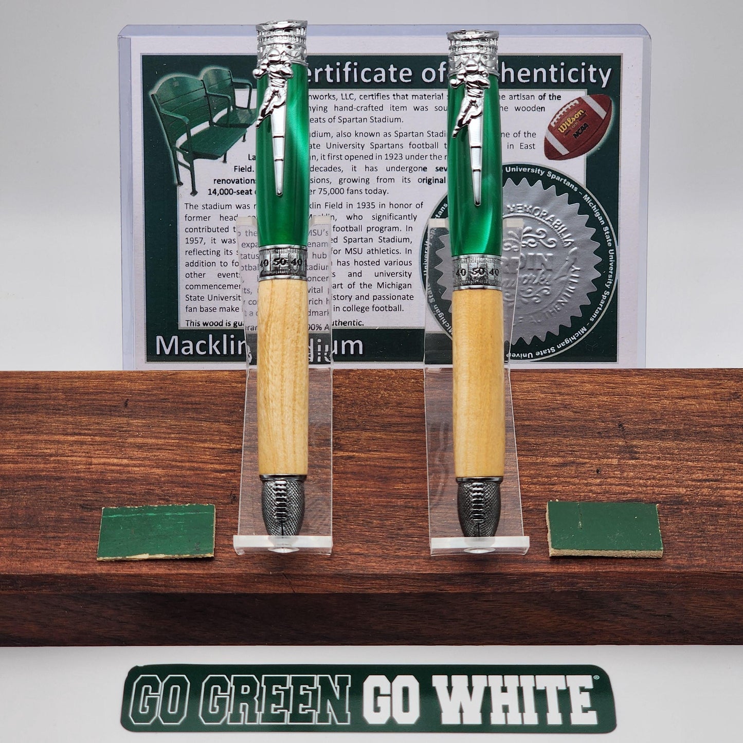 Michigan State University | Macklin Stadium Souvenir Football Kit Pen | Stadium Seat Pen | Collectible | NCAA | Spartans Fan Gift