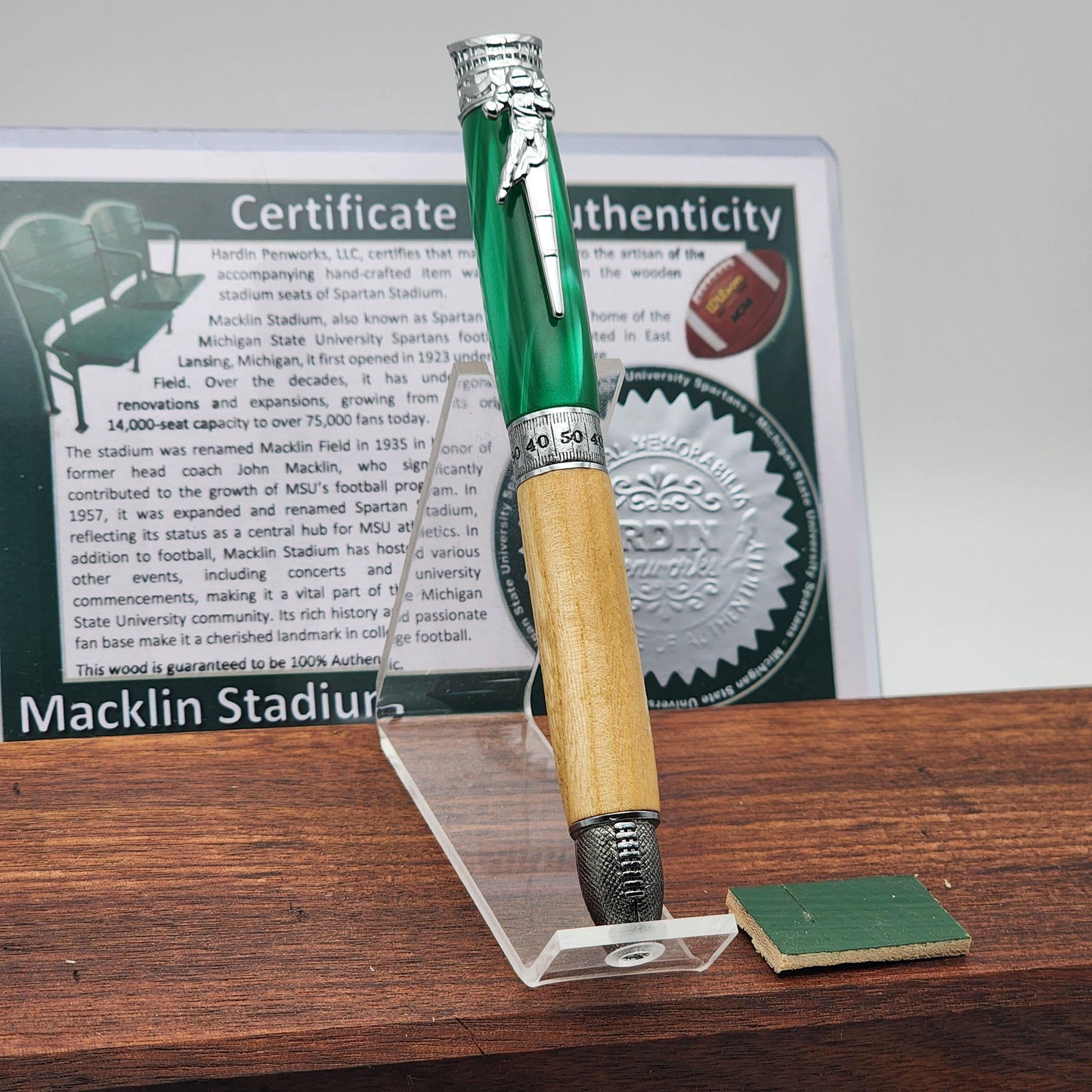 Michigan State University | Macklin Stadium Souvenir Football Kit Pen | Stadium Seat Pen | Collectible | NCAA | Spartans Fan Gift
