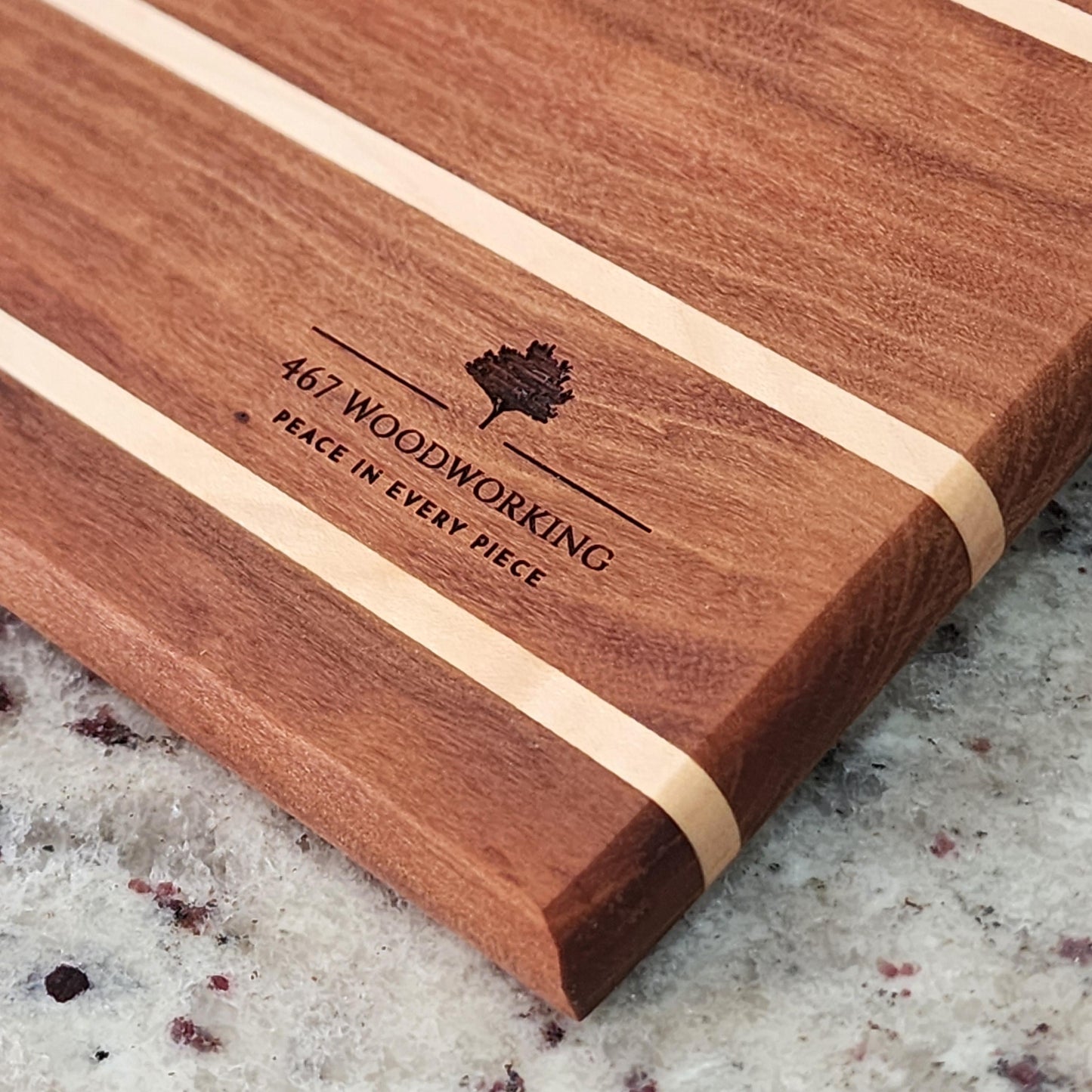 Cherry Cutting Board · Maple Accent · Handmade Hardwood Kitchen Board · Chopping · Serving · Gift