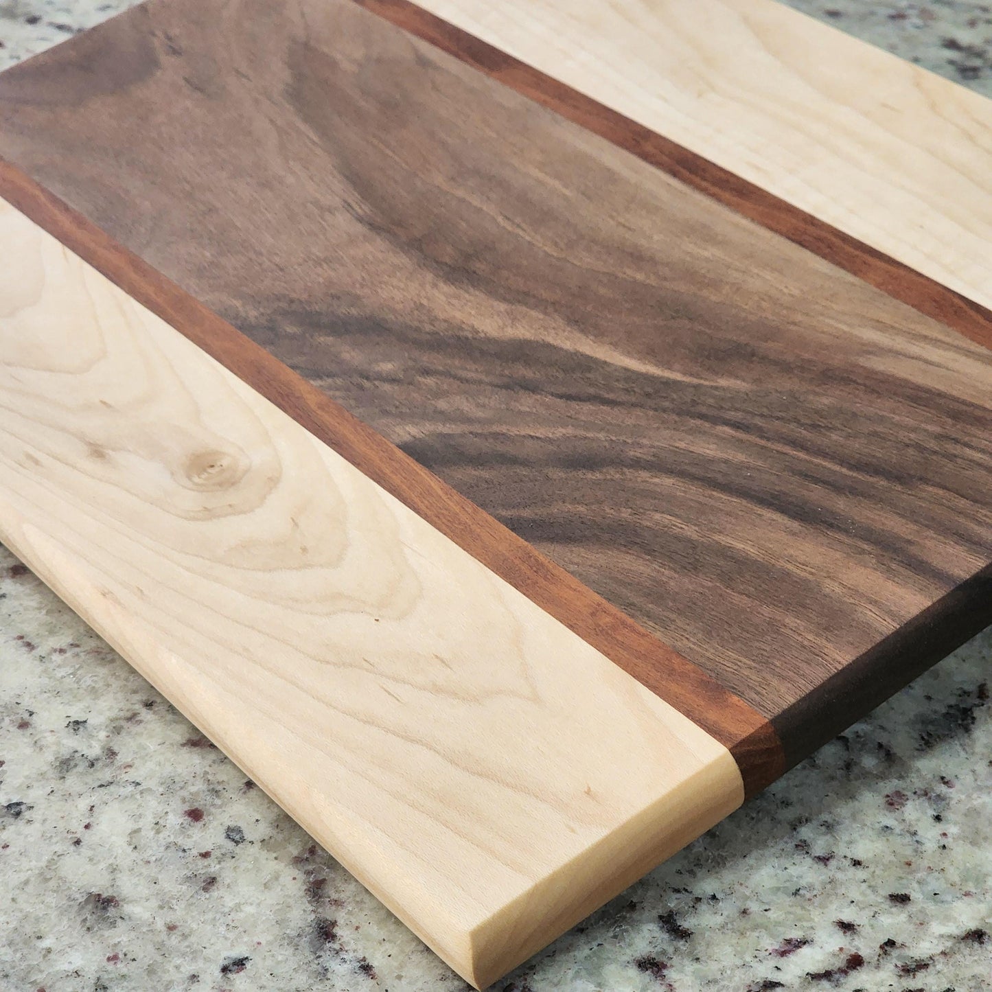Cutting Board · Maple, Walnut & Brazilian Cherry · Handmade Kitchen Gift · Chef Decor · Housewarming Present