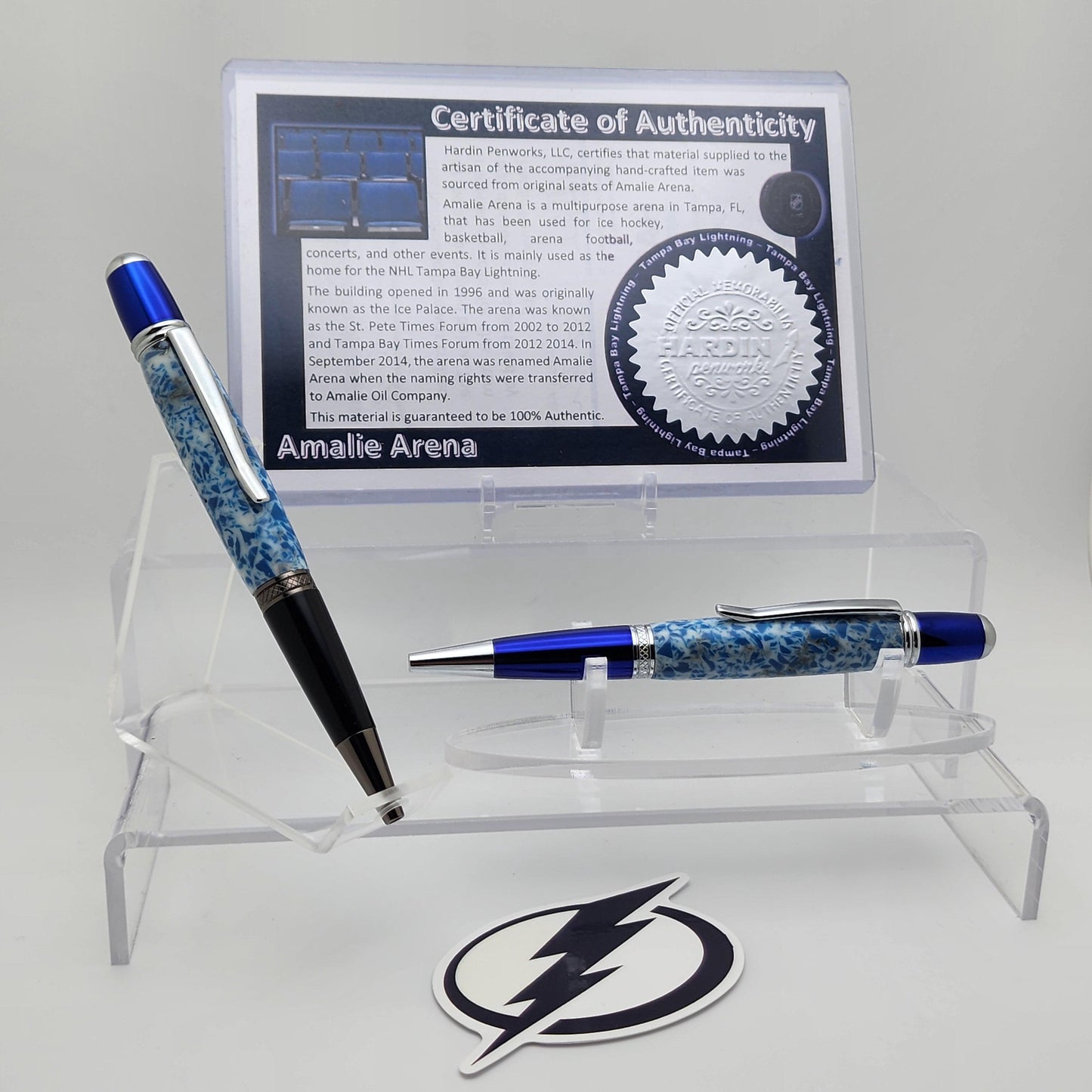 Tampa Bay Lightning | Amalie Arena Souvenir Hockey Pen | NHL | Collectible | Handcrafted | Lightning Fan Gift | Eastern Conference