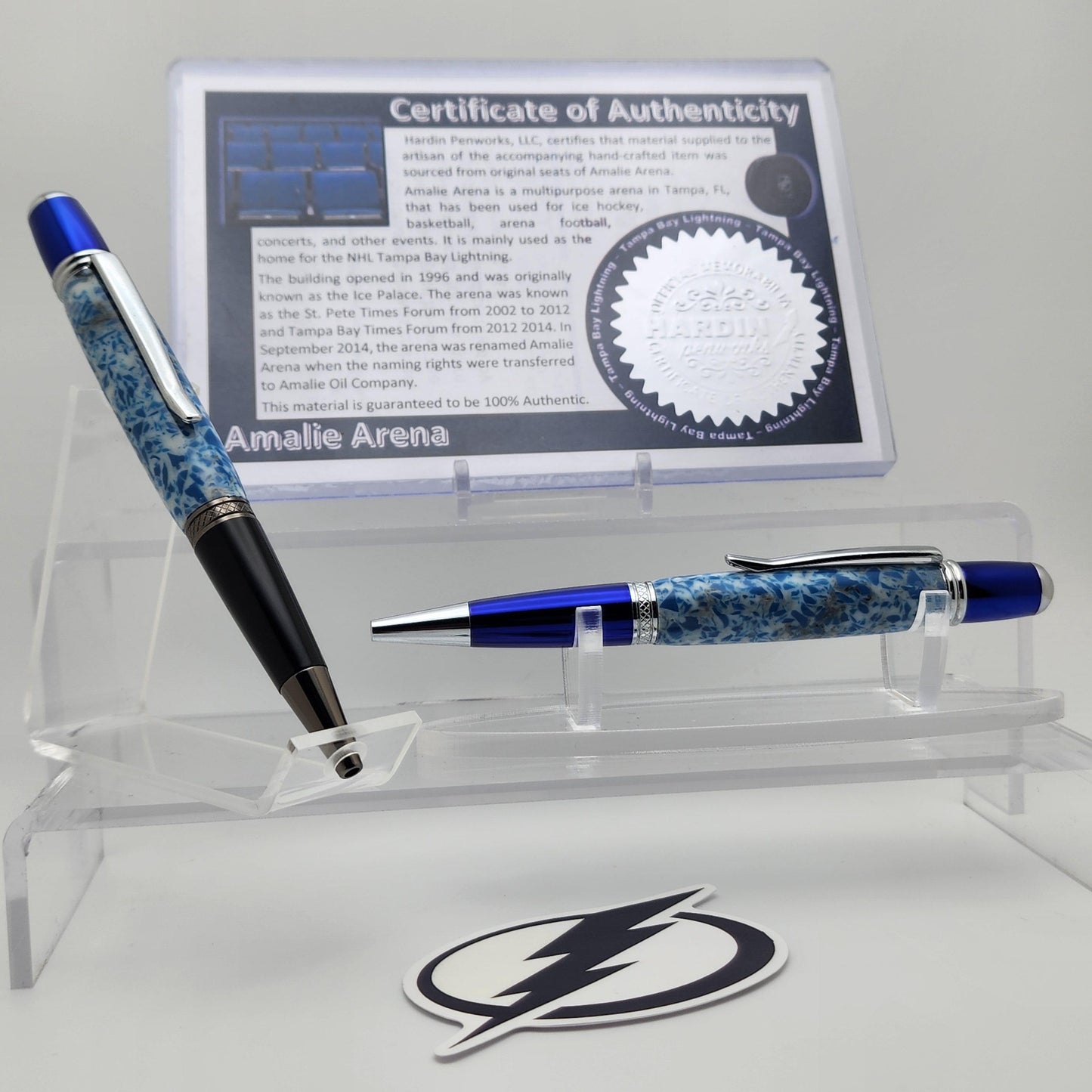 Tampa Bay Lightning | Amalie Arena Souvenir Hockey Pen | NHL | Collectible | Handcrafted | Lightning Fan Gift | Eastern Conference