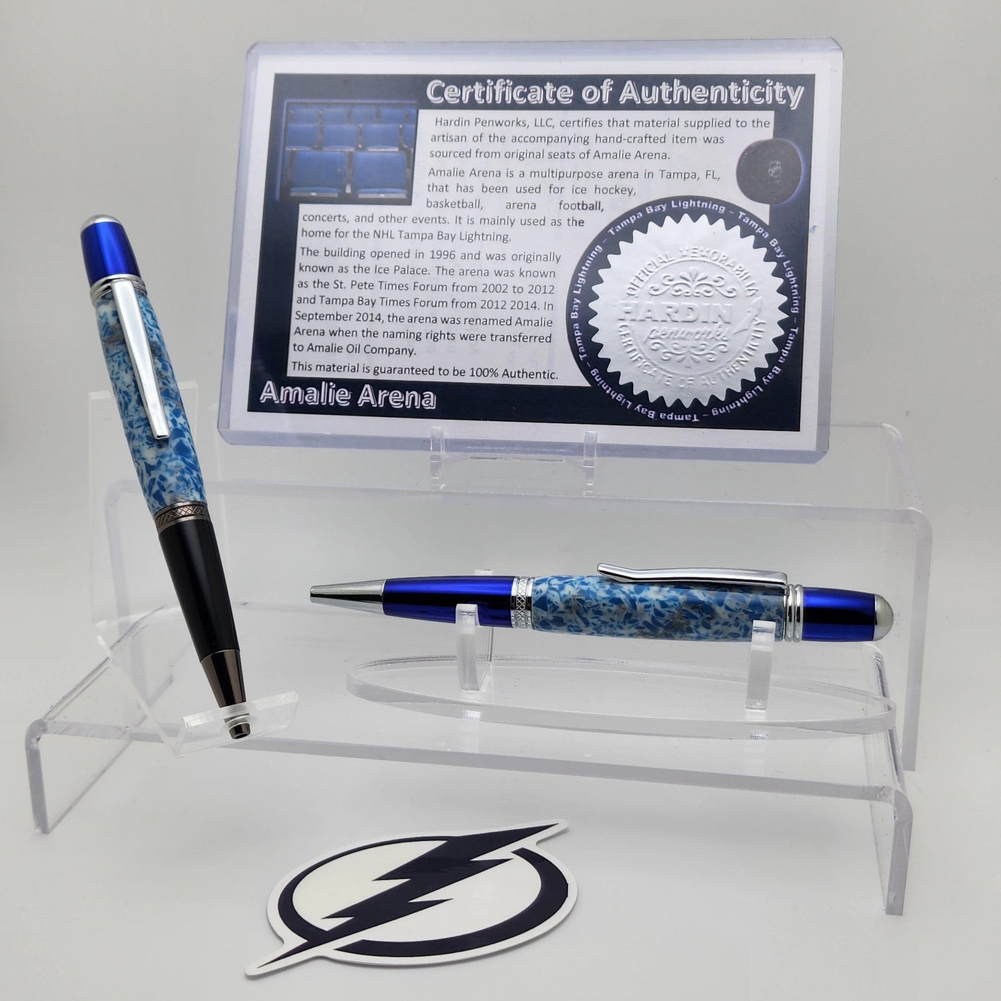 Tampa Bay Lightning | Amalie Arena Souvenir Hockey Pen | NHL | Collectible | Handcrafted | Lightning Fan Gift | Eastern Conference