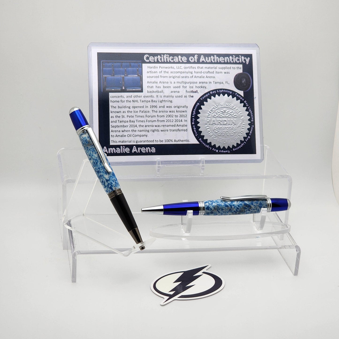 Tampa Bay Lightning | Amalie Arena Souvenir Hockey Pen | NHL | Collectible | Handcrafted | Lightning Fan Gift | Eastern Conference