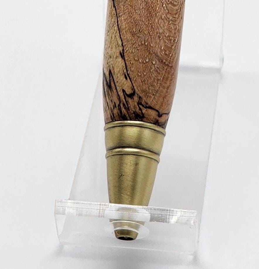 Faith, Hope, & Love Pen | Ballpoint Ink Pen | Twist Pen | 1 Corinthians 13:13 | Christian | Spalted Pecan Twist Pen | Antique Brass Pen