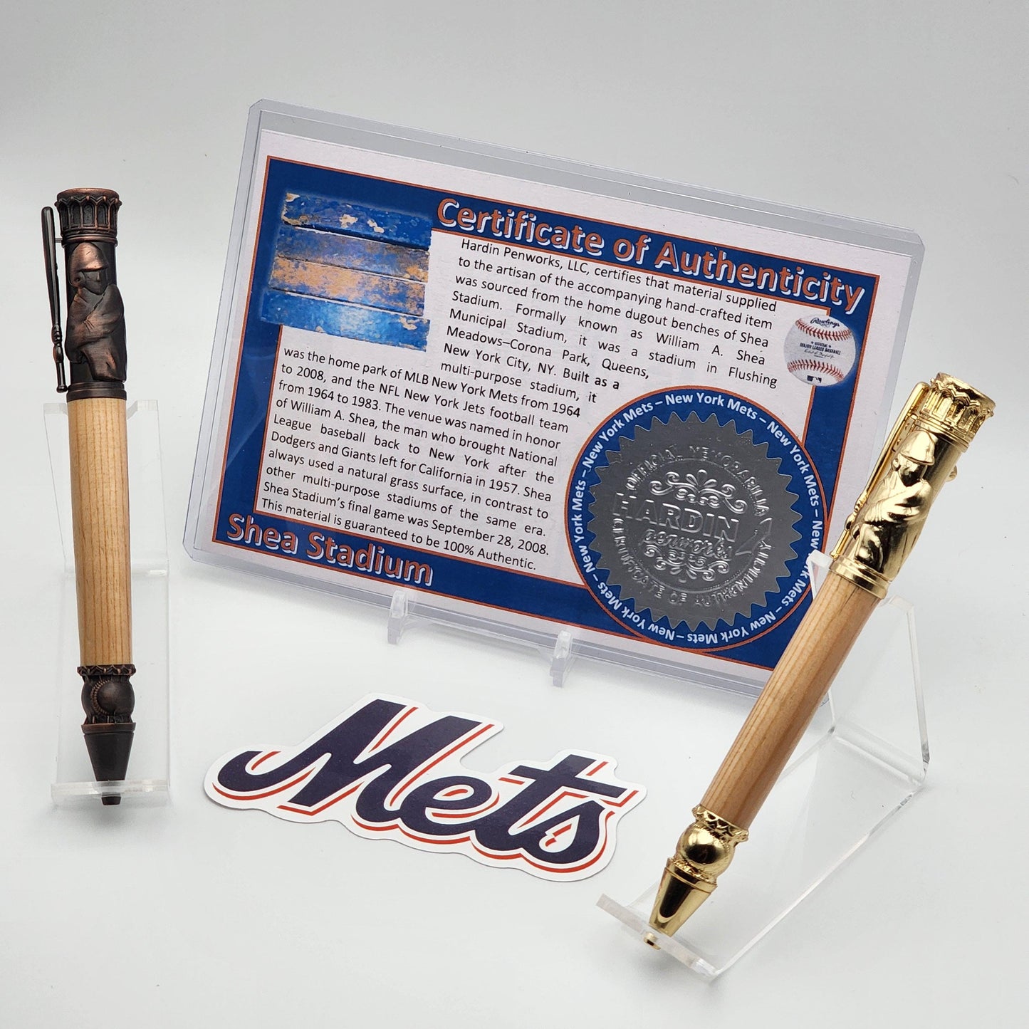 New York Mets Pen – Made from Shea Stadium Seating · Baseball Kit Bolt-Action Pen · MLB Collectible · Mets Fan Gift