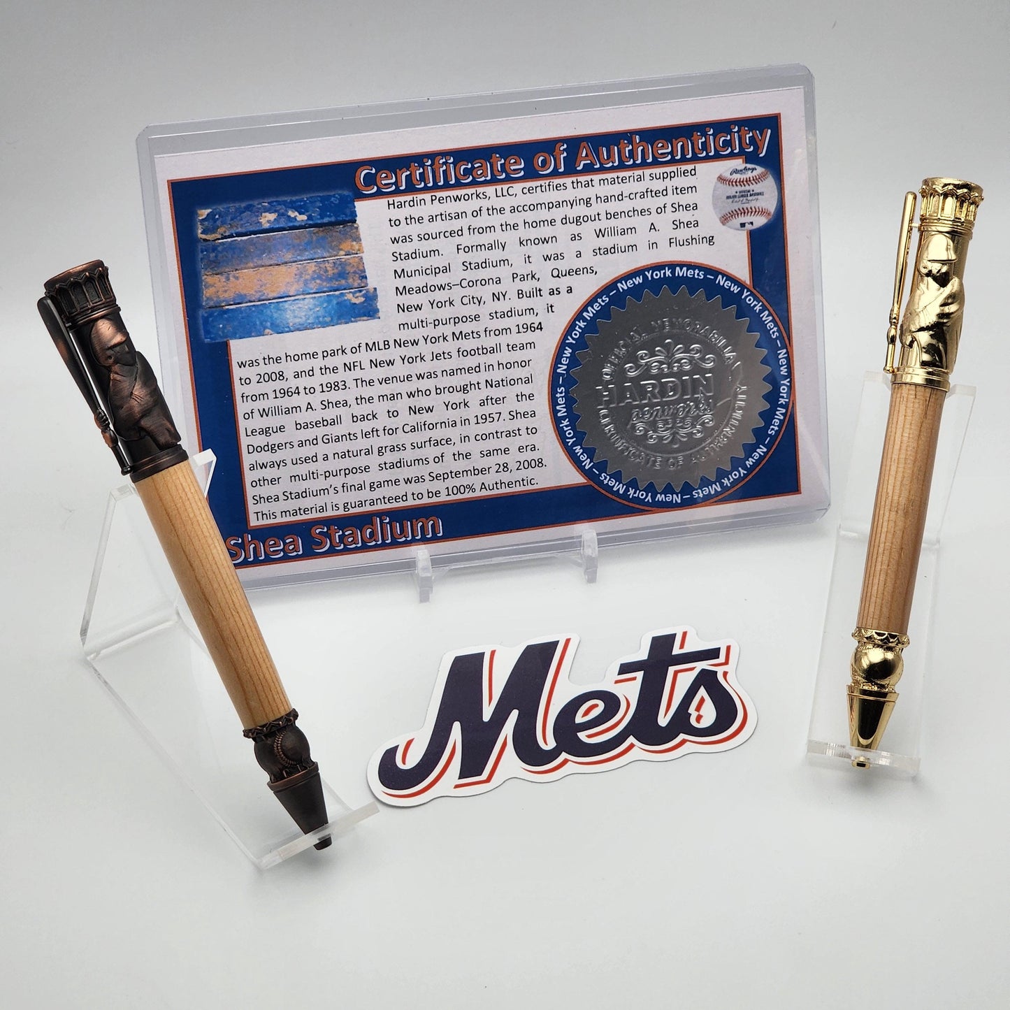 New York Mets Pen – Made from Shea Stadium Seating · Baseball Kit Bolt-Action Pen · MLB Collectible · Mets Fan Gift