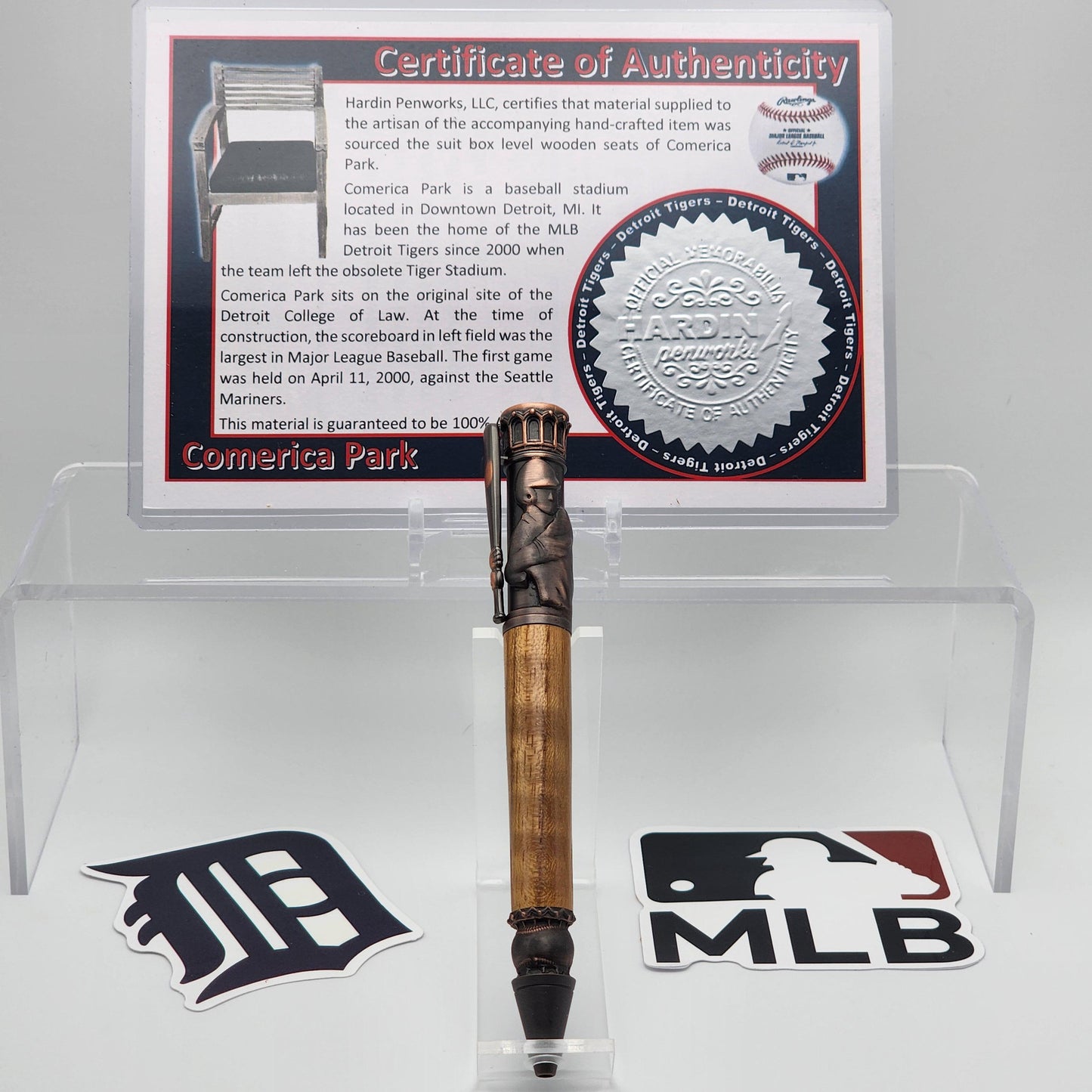 Detroit Tigers Comerica Park Pen · Stadium Seat Relic · Baseball Collectible · Tigers Fan Gift