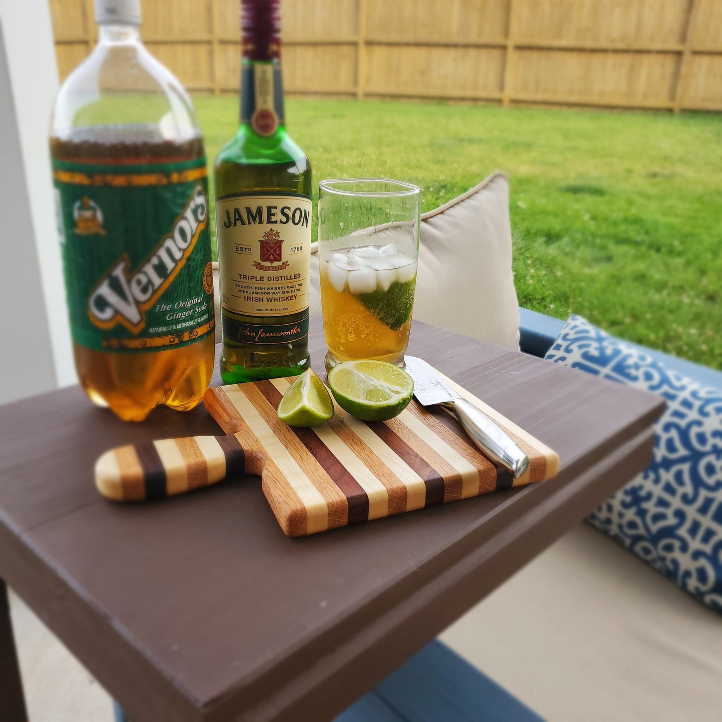 The "Neapolitan" Bar Board | Handmade Cutting Board | Hardwood Cutting Board | Handled Cutting Board | Walnut | Oak | Maple | Jatoba