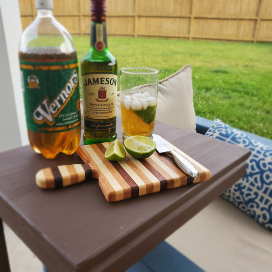 The "Neapolitan" Bar Board | Handmade Cutting Board | Hardwood Cutting Board | Handled Cutting Board | Walnut | Oak | Maple | Jatoba