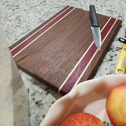 Cutting Board | Handmade | Walnut | Maple | Purpleheart | Kitchen Decor | Home Cook | Wedding Gift | Chef Gift | Housewarming Gift