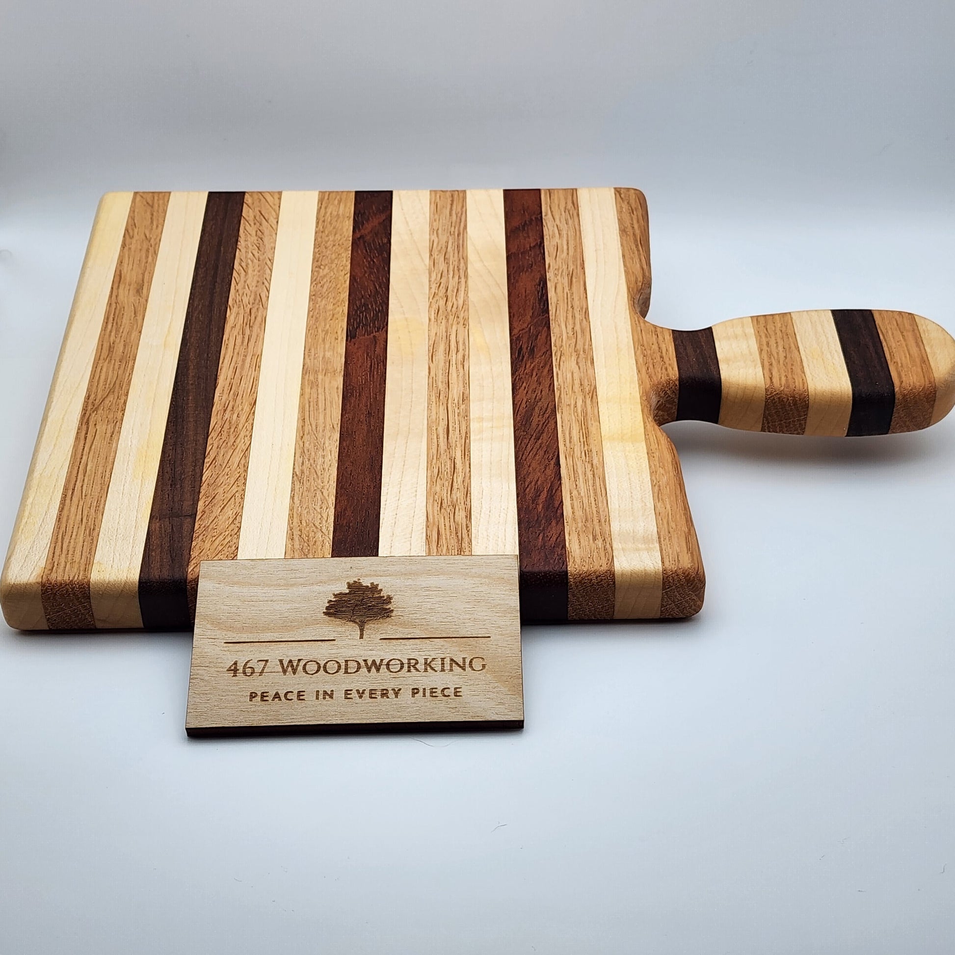 The "Neapolitan" Bar Board | Handmade Cutting Board | Hardwood Cutting Board | Handled Cutting Board | Walnut | Oak | Maple | Jatoba