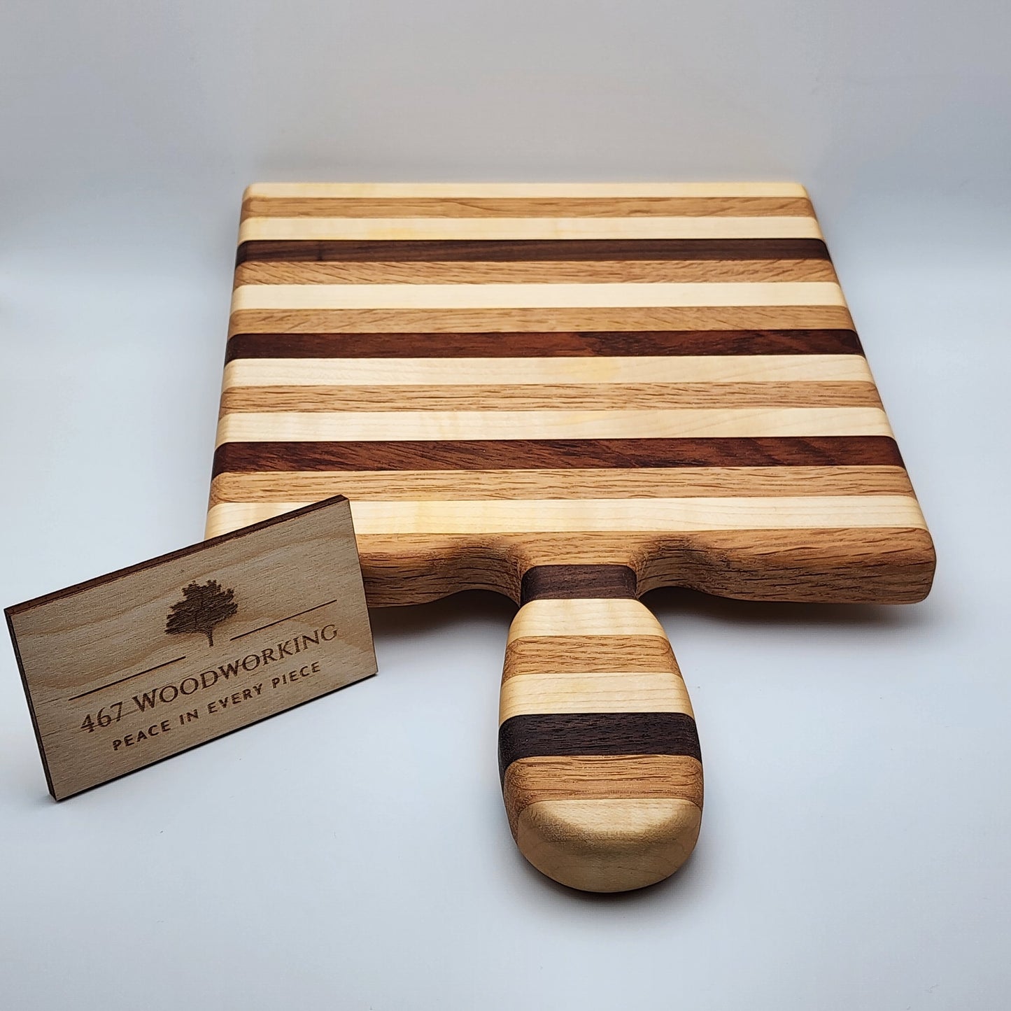 The "Neapolitan" Bar Board | Handmade Cutting Board | Hardwood Cutting Board | Handled Cutting Board | Walnut | Oak | Maple | Jatoba