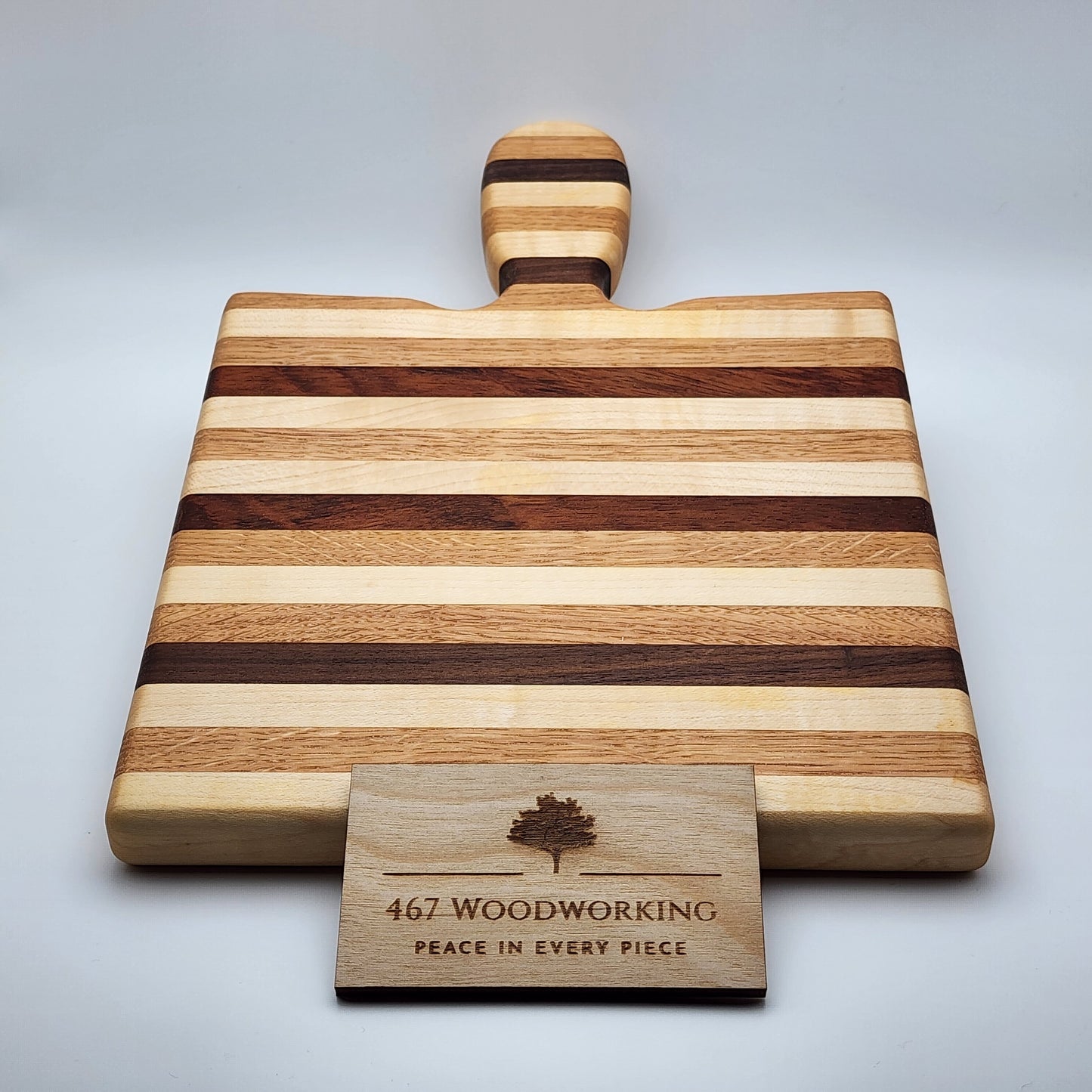 The "Neapolitan" Bar Board | Handmade Cutting Board | Hardwood Cutting Board | Handled Cutting Board | Walnut | Oak | Maple | Jatoba