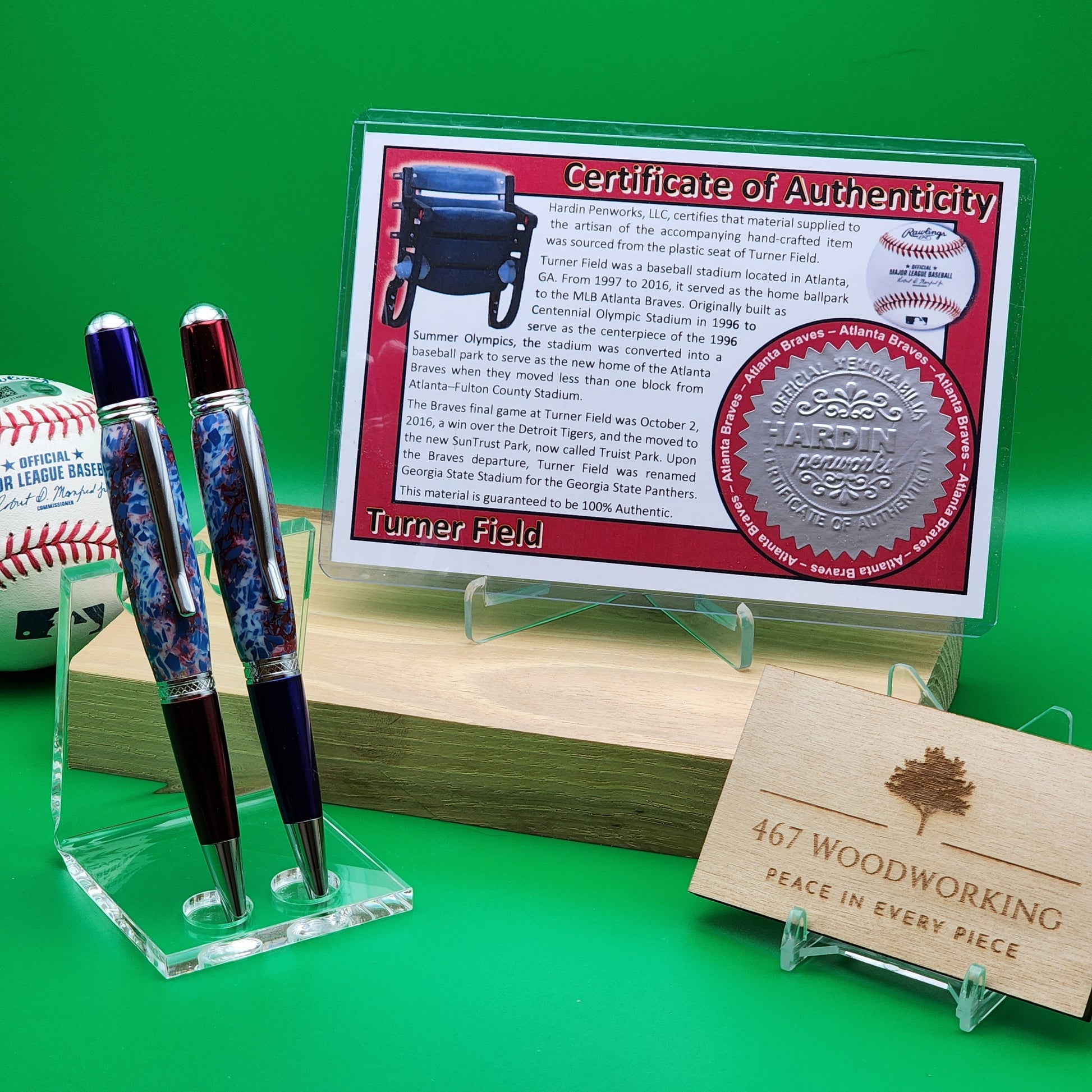 Atlanta Braves Pen | Turner Field Souvenir Pen | Turner Field Seat Pen | Baseball | Collectible | MLB | Handcrafted Pen | Braves Fan Gift