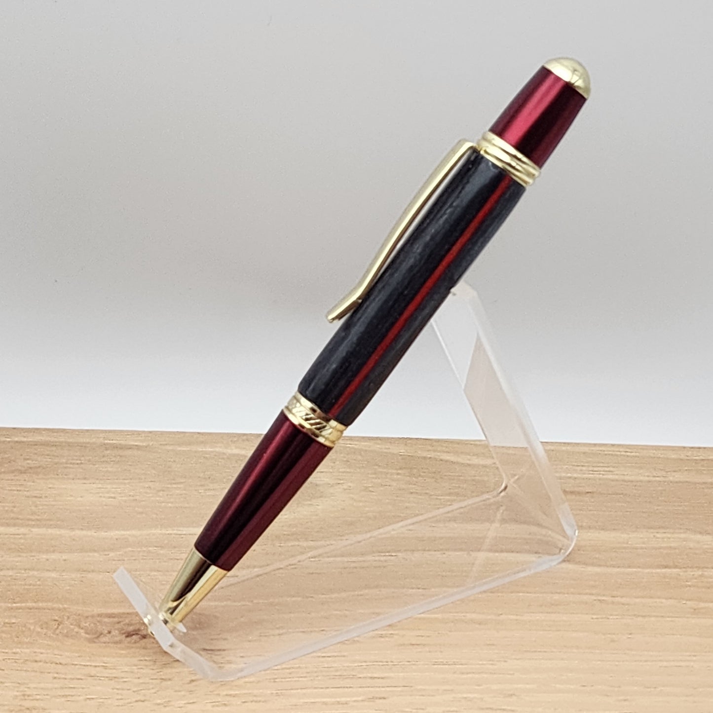 Thin Red Line Pen | Firefighter | Firefighter Gift | Turned Pen | Artisan Pen | Handcrafted