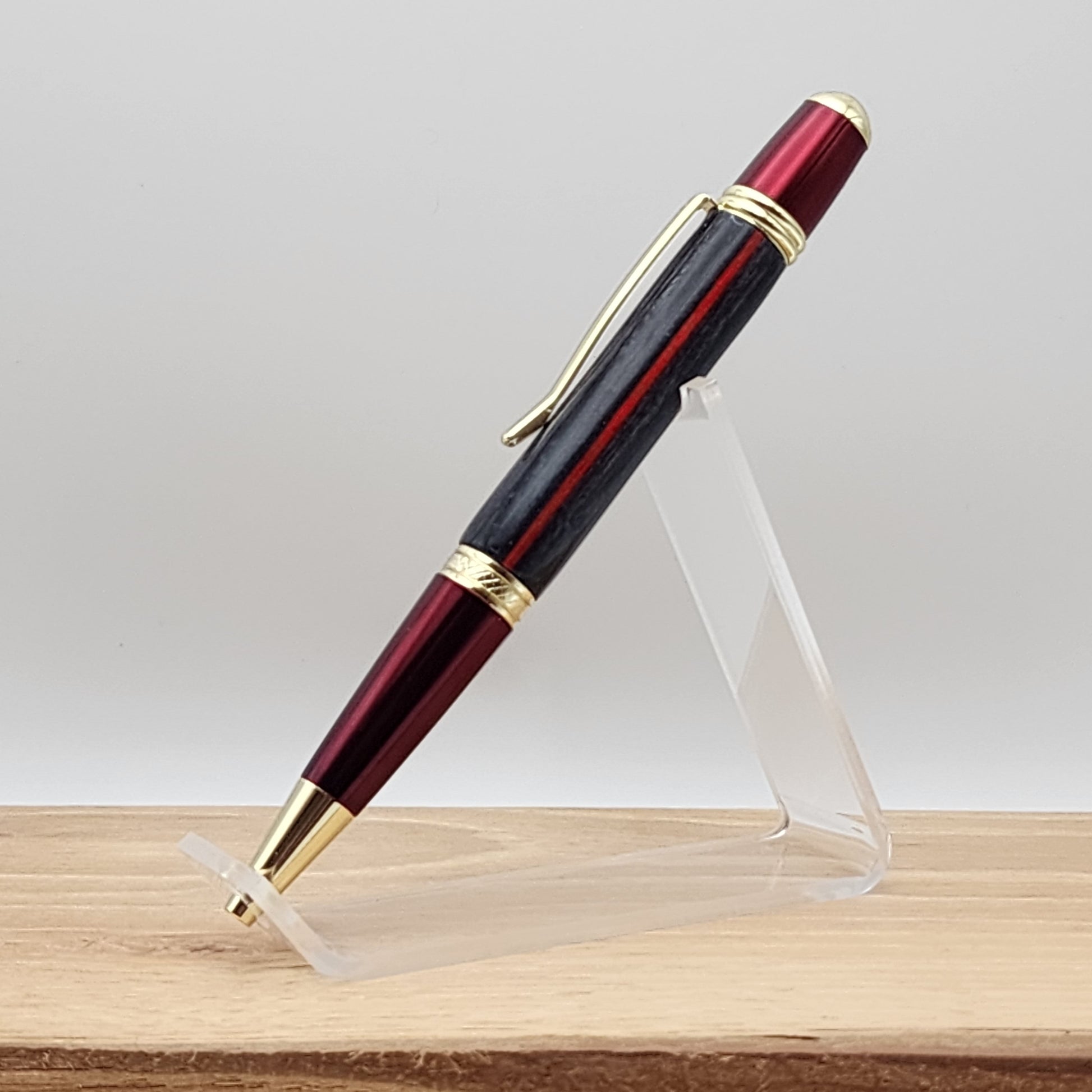 Thin Red Line Pen | Firefighter | Firefighter Gift | Turned Pen | Artisan Pen | Handcrafted