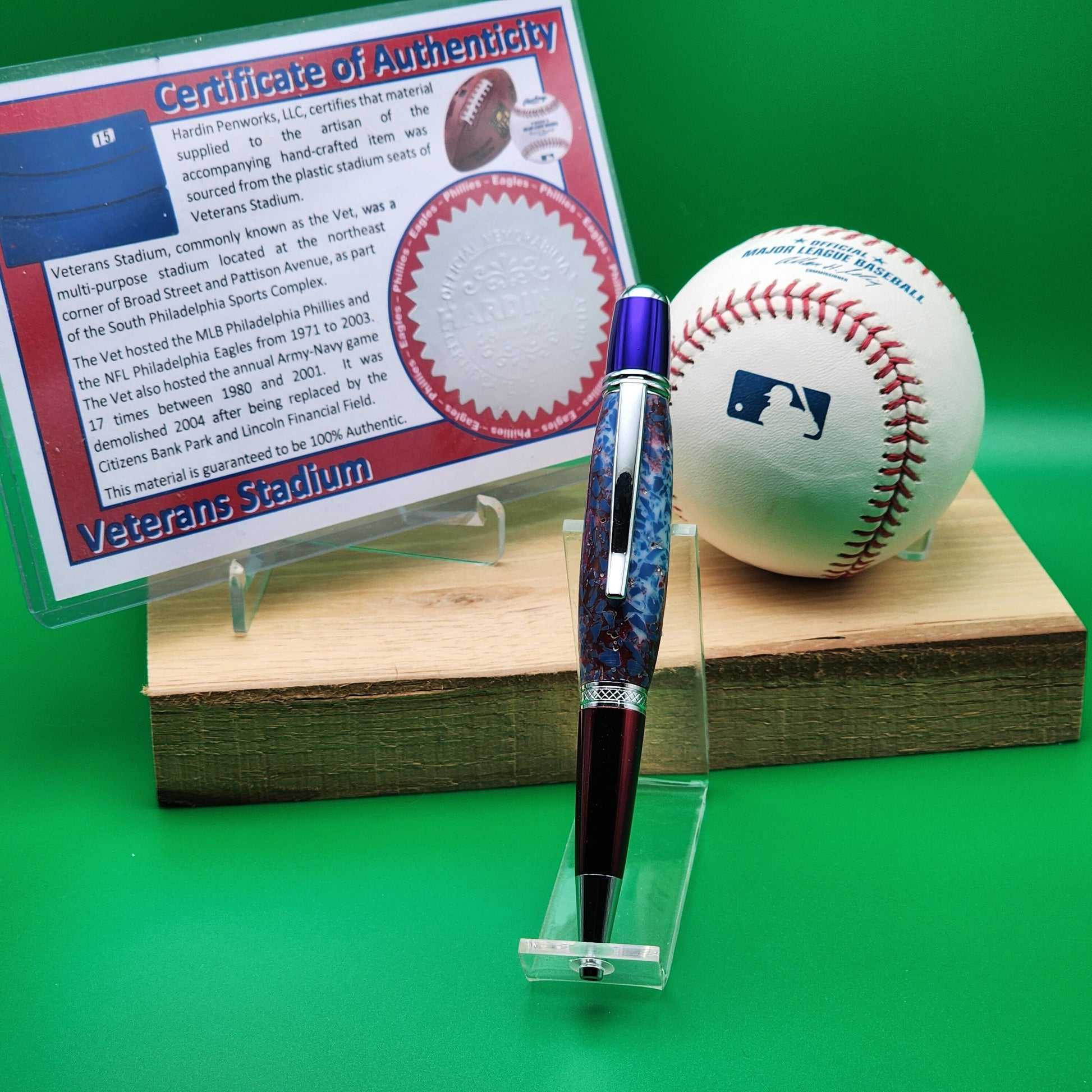 Philadelphia Phillies Pen | Veterans Stadium Souvenir Pen | Veterans Stadium Seat Pen | Baseball | MLB | Handcrafted Pen | Phillies Fan Gift