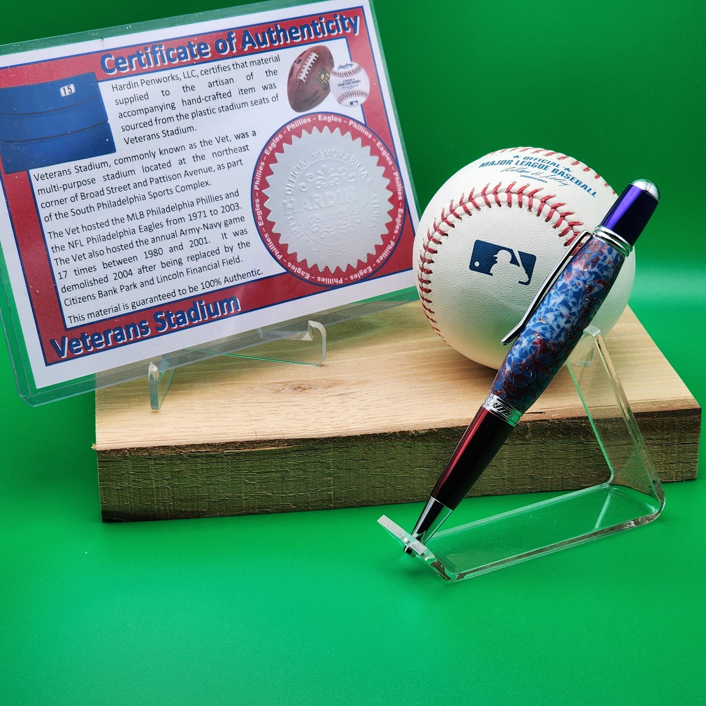 Philadelphia Phillies Pen | Veterans Stadium Souvenir Pen | Veterans Stadium Seat Pen | Baseball | MLB | Handcrafted Pen | Phillies Fan Gift