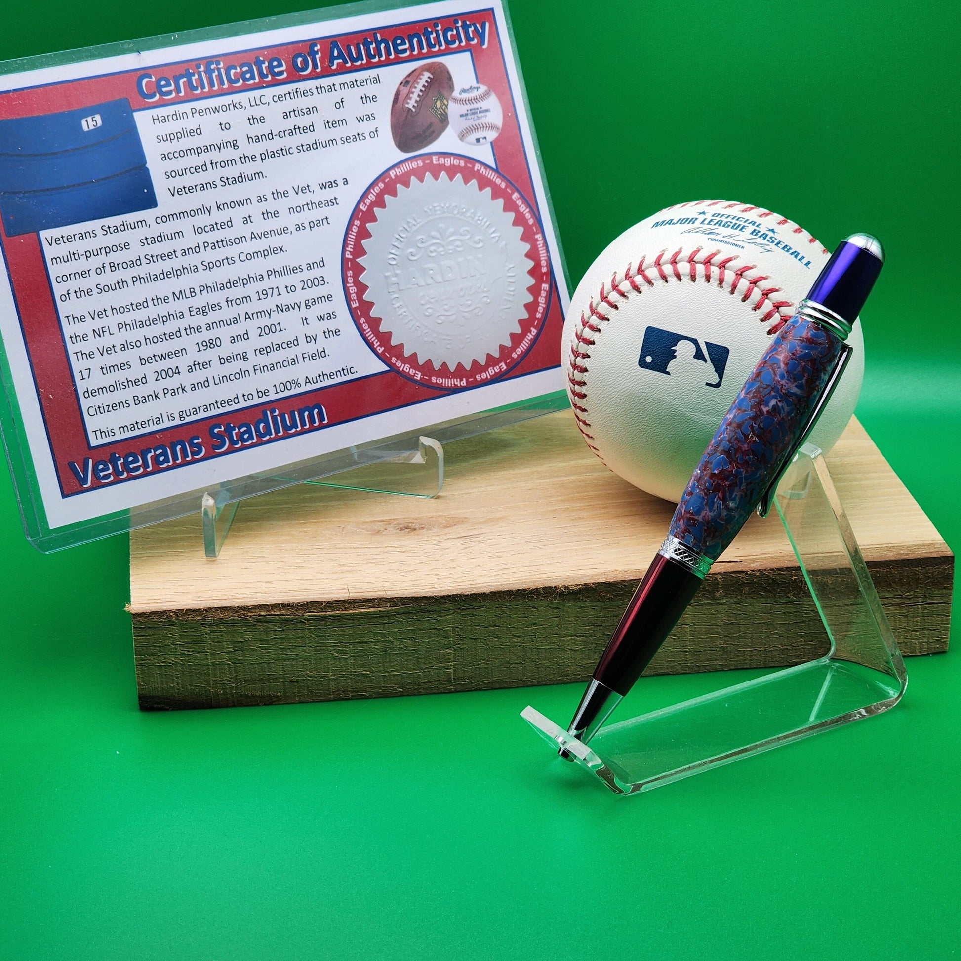 Philadelphia Phillies Pen | Veterans Stadium Souvenir Pen | Veterans Stadium Seat Pen | Baseball | MLB | Handcrafted Pen | Phillies Fan Gift