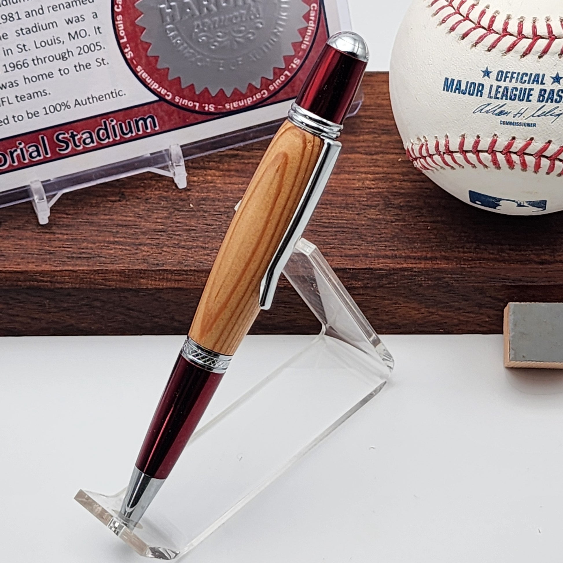 St. Louis Cardinals Pen | Busch Memorial Stadium Souvenir Seat Pen | Baseball | Collectible | MLB | Cardinals Fan Gift