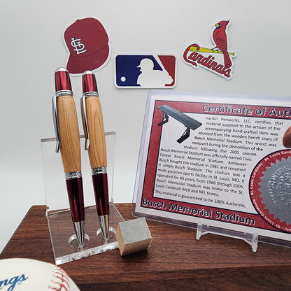 Busch Memorial Stadium Pen · St. Louis Cardinals Gift · Stadium Seat Pen · MLB · Handcrafted · Collectible · Baseball Fan · National League