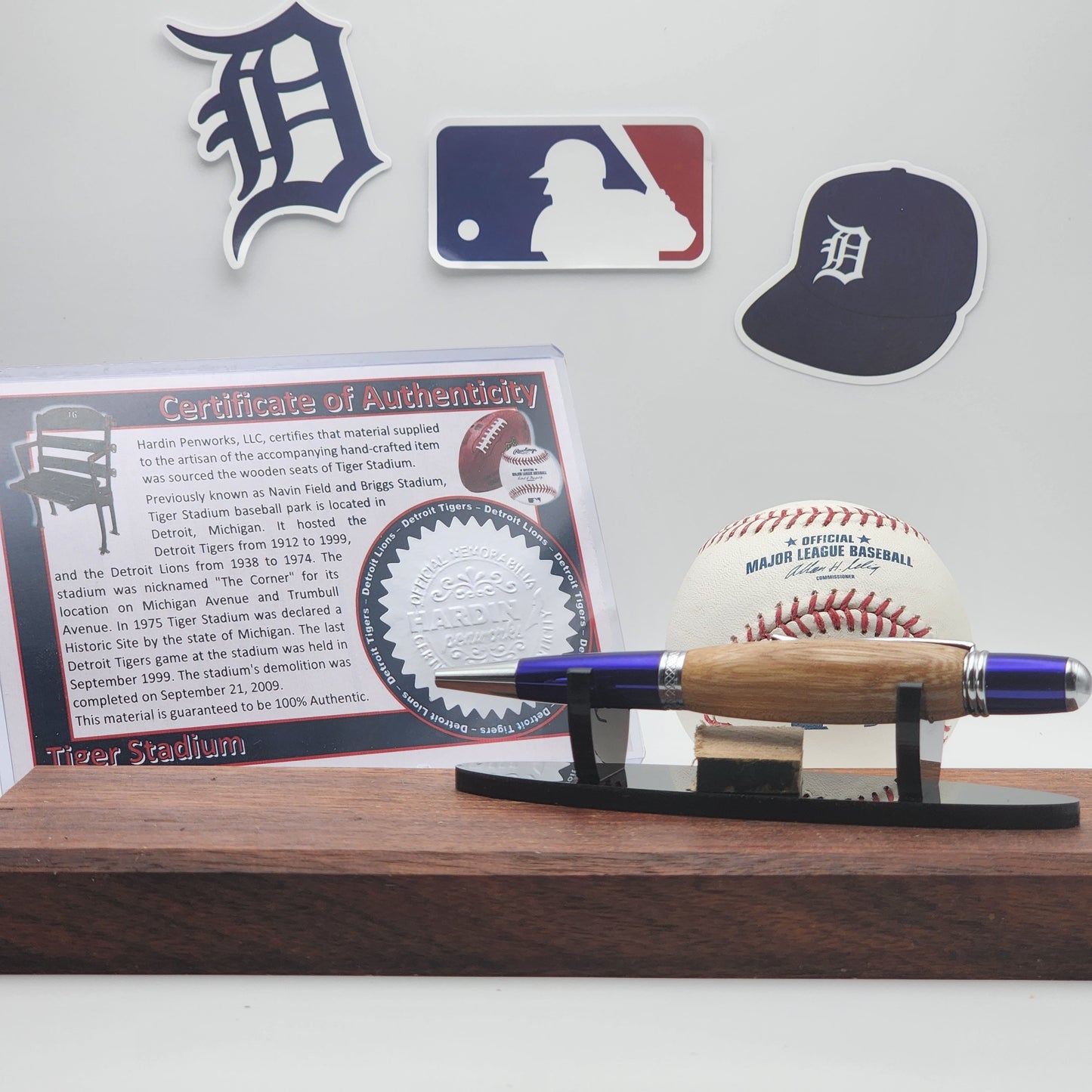 Detroit Tigers Pen | Tiger Stadium Souvenir Seat Pen | Baseball | Collectible | MLB | Handcrafted Pen | Tigers Fan Gift