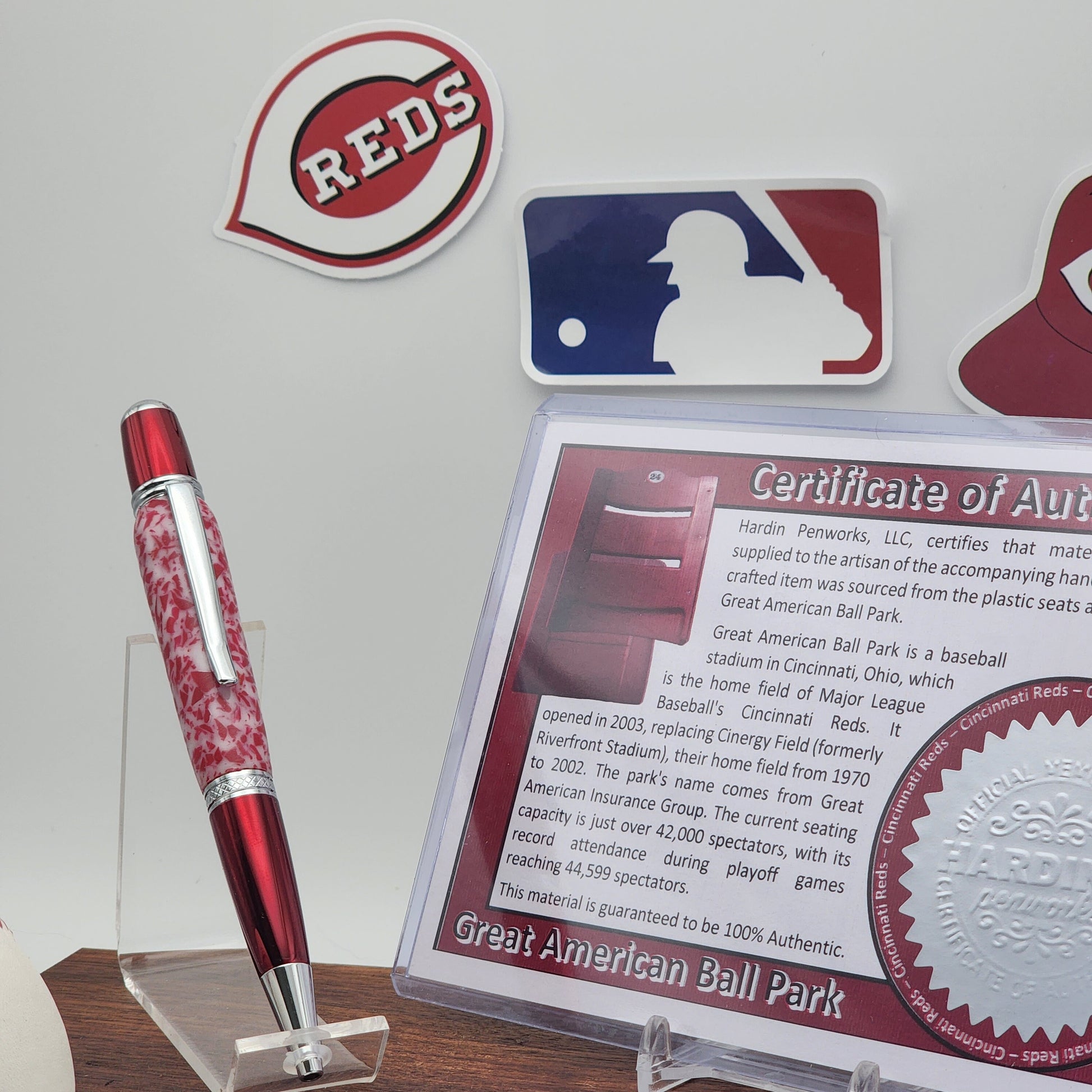 Cincinnati Reds Pen | Great American Ball Park Souvenir Seat Pen | Baseball | Collectible | MLB | Handcrafted Pen | Reds Fan Gift