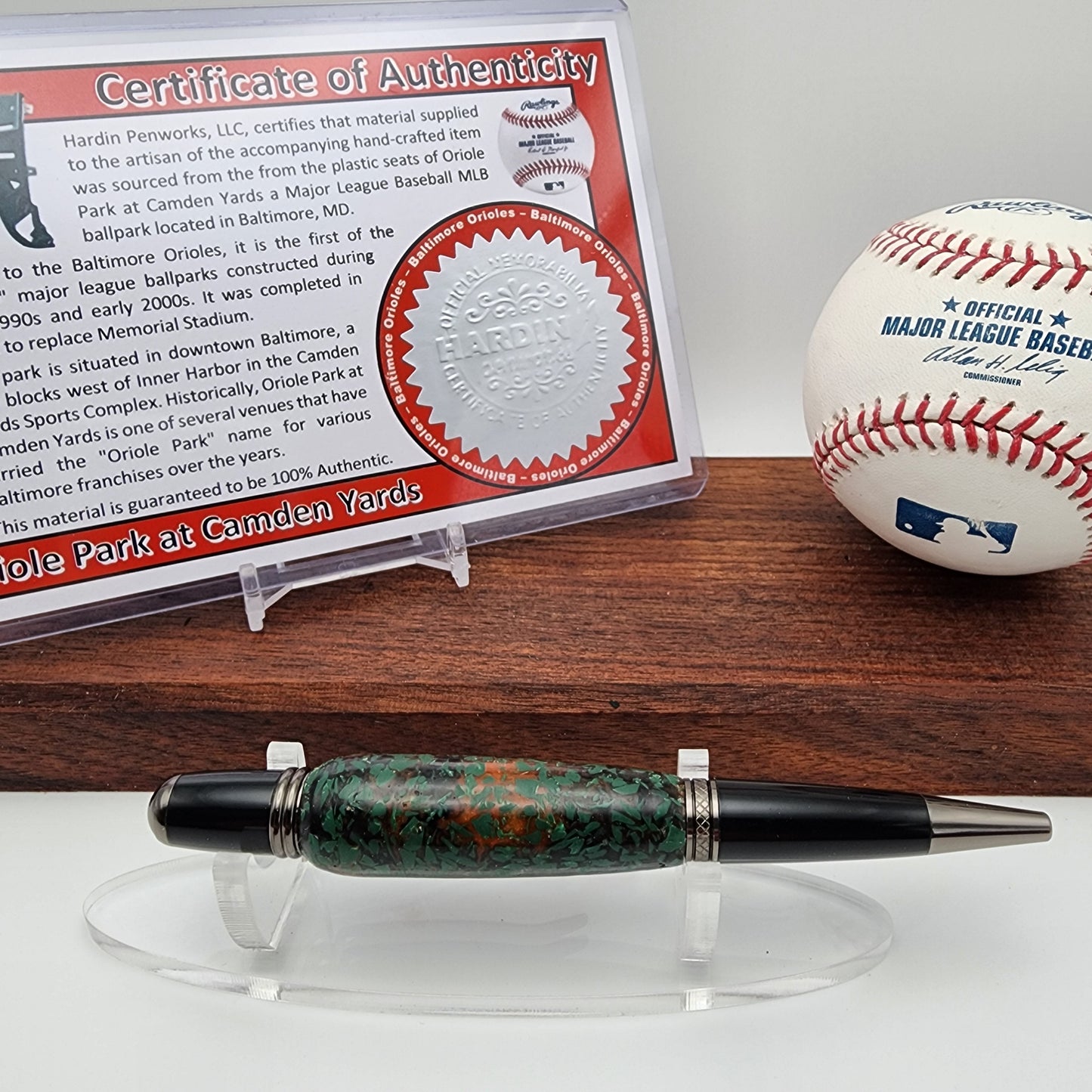 Baltimore Orioles Pen | Oriole Park at Camden Yards Souvenir Seat Pen | Baseball | Collectible | MLB | Handcrafted Pen | Orioles Fan Gift