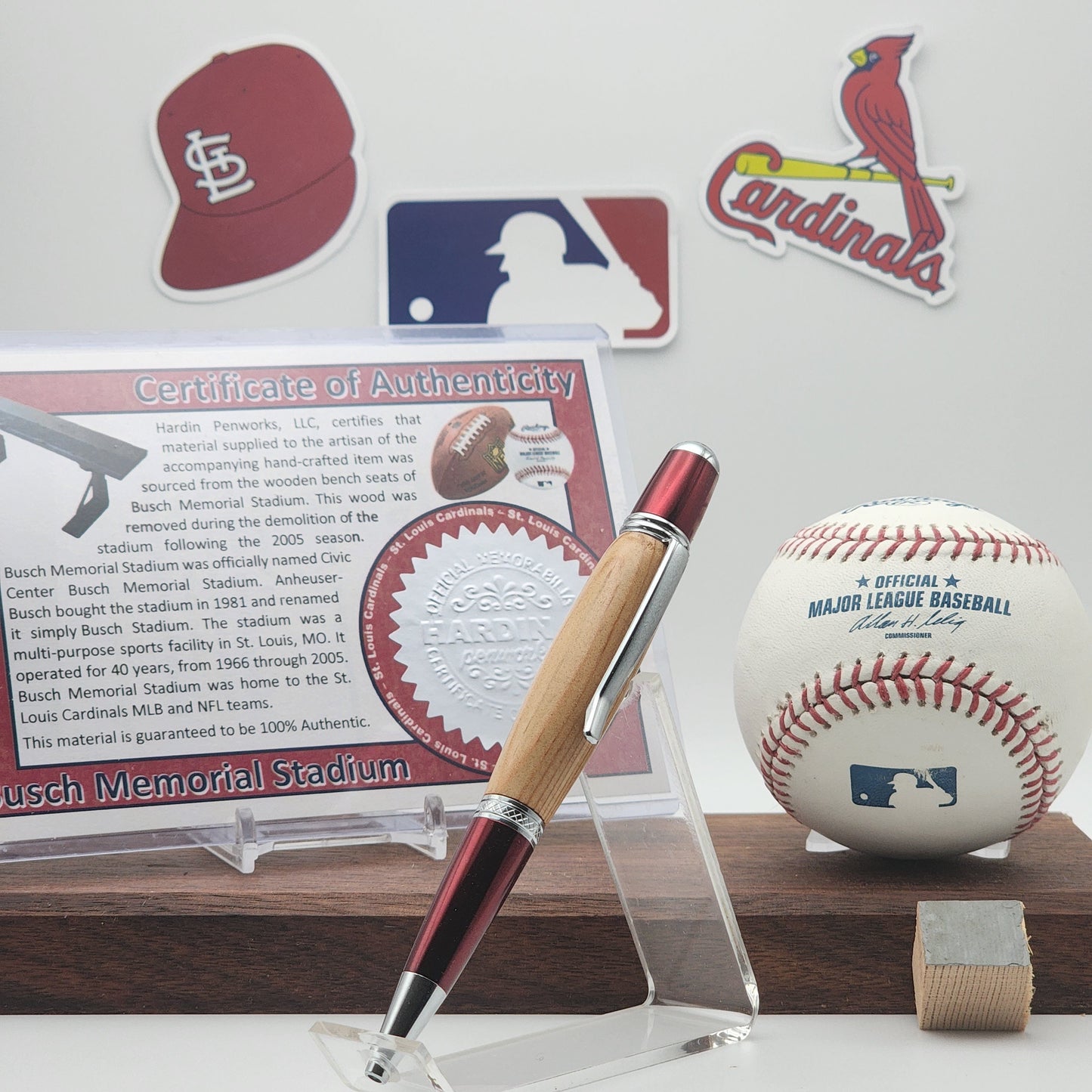 St. Louis Cardinals Pen | Busch Memorial Stadium Souvenir Seat Pen | Baseball | Collectible | MLB | Cardinals Fan Gift