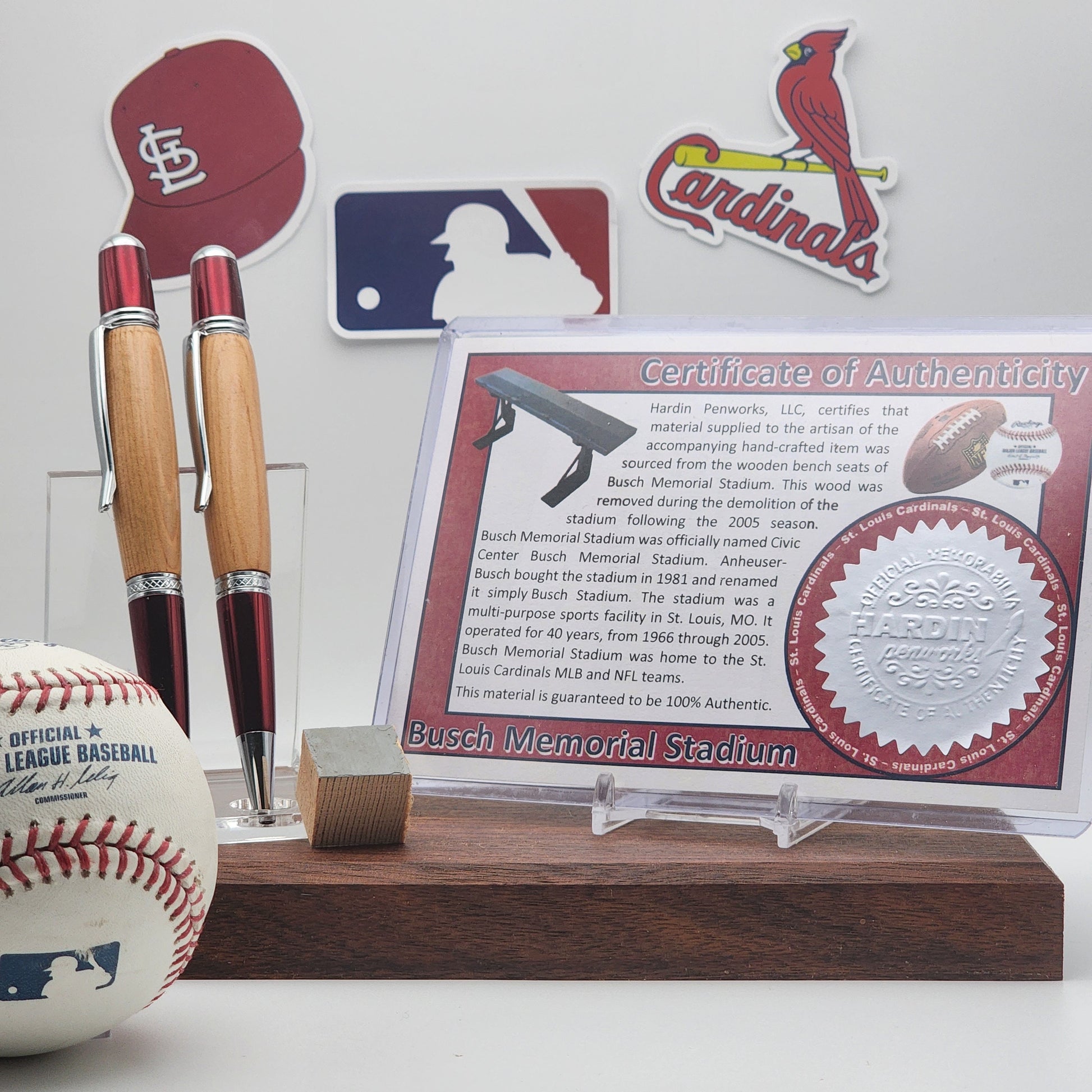 St. Louis Cardinals Pen | Busch Memorial Stadium Souvenir Seat Pen | Baseball | Collectible | MLB | Cardinals Fan Gift