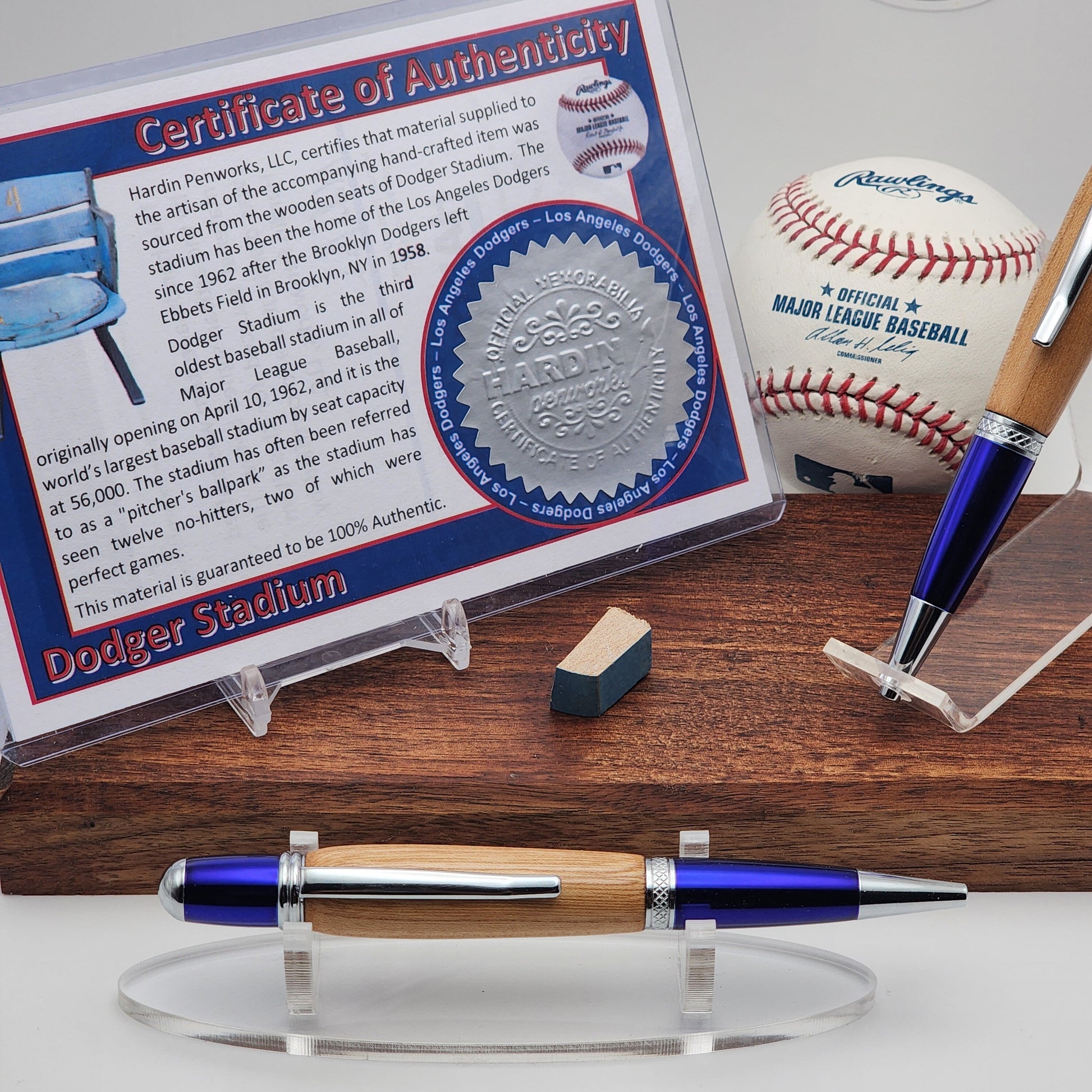 Los Angeles Dodgers | Dodger Stadium Souvenir Pen | Dodger Stadium Seat Pen | Baseball | Collectible | MLB | Handcrafted | Dodgers Fan Gift