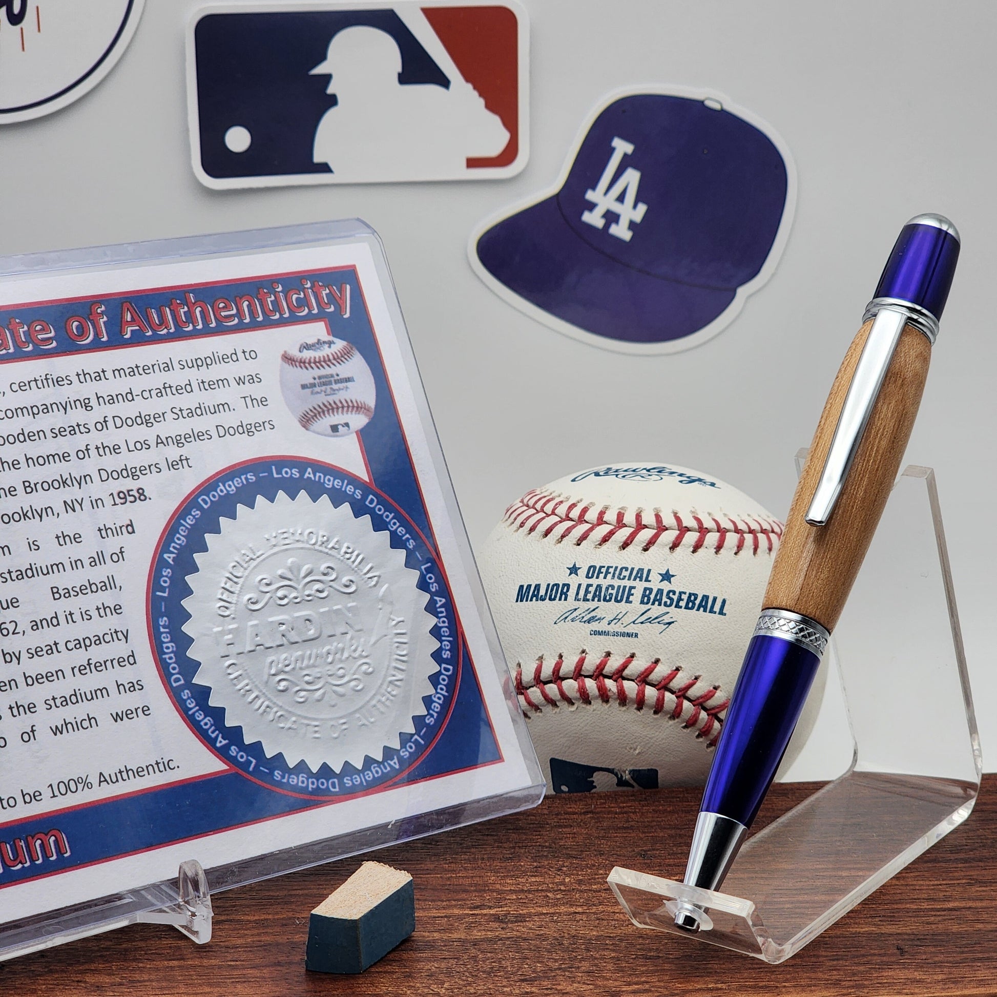 Los Angeles Dodgers | Dodger Stadium Souvenir Pen | Dodger Stadium Seat Pen | Baseball | Collectible | MLB | Handcrafted | Dodgers Fan Gift